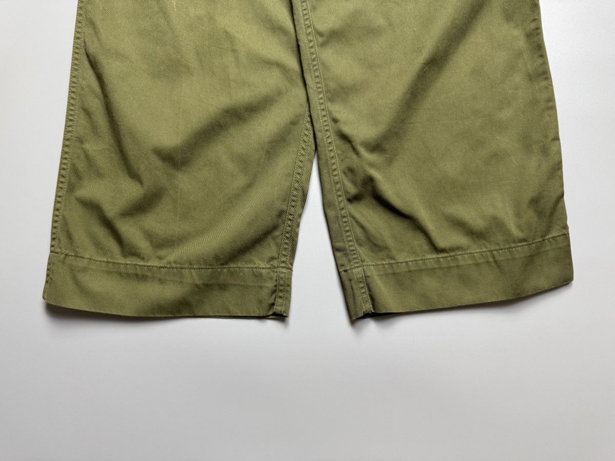 Beams Japan Beams Japan - Army Green Cropped Chino Wide Pants Size US 32 / EU 48 - 4 Thumbnail