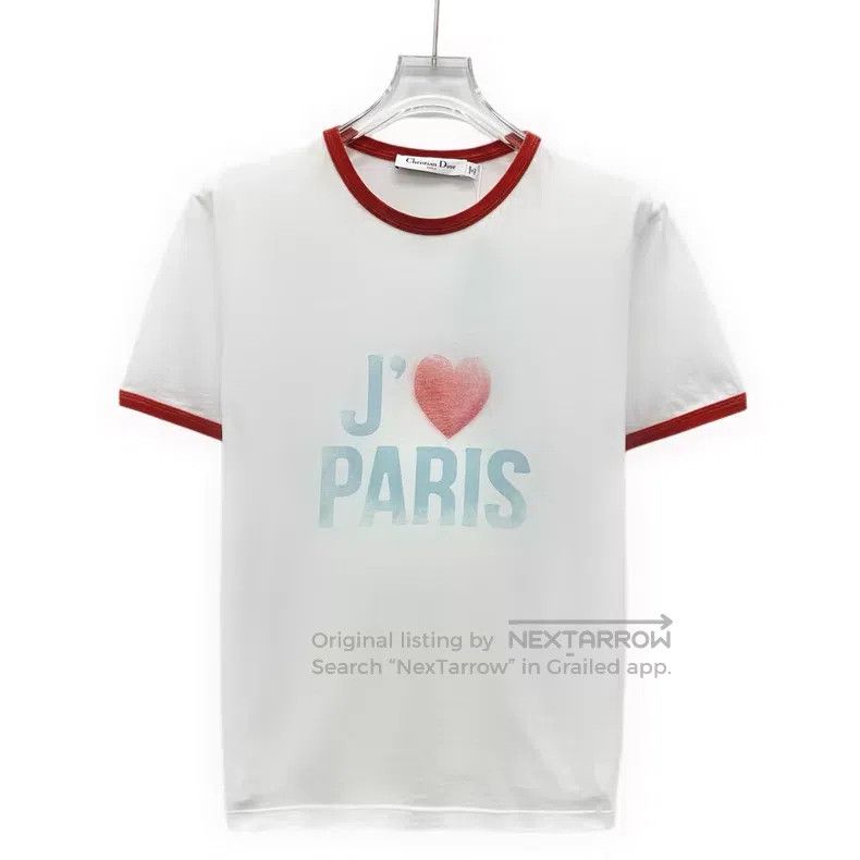 Dior Dior White logo letter print cotton round-neck short-sleev Size M / US 6-8 / IT 42-44 - 1 Thumbnail