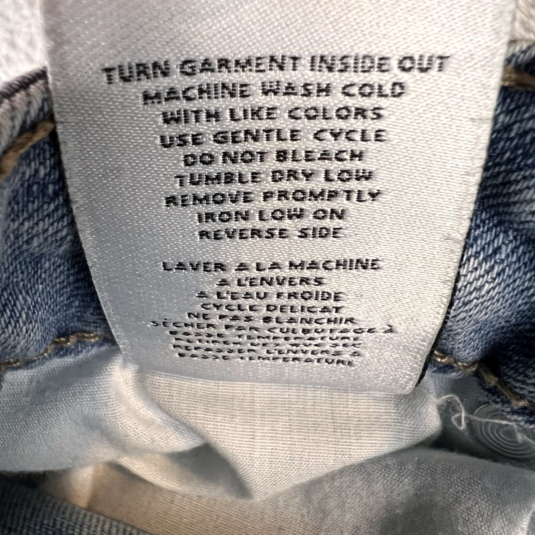 Vintage YORK OAT Jeans Womens 2/26 Blue Wide-Leg High Rise Denim Light Wash 25x29.5 Size 26" / US 2 / IT 38 - 3 Thumbnail