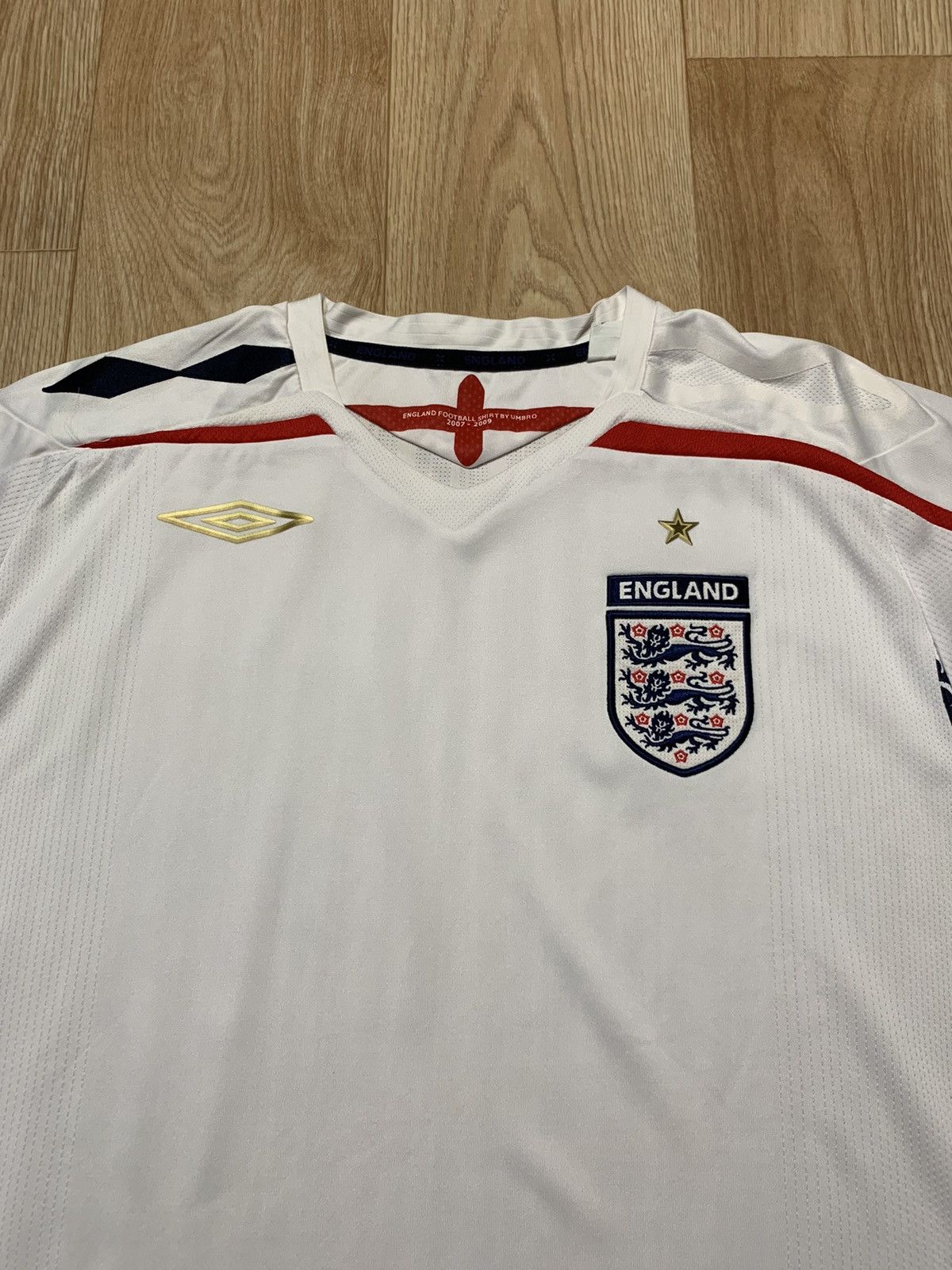 Umbro Vintage 2007-2009 Umbro England Soccer Jersey T-Shirt Size US XXL / EU 58 / 5 - 4 Thumbnail