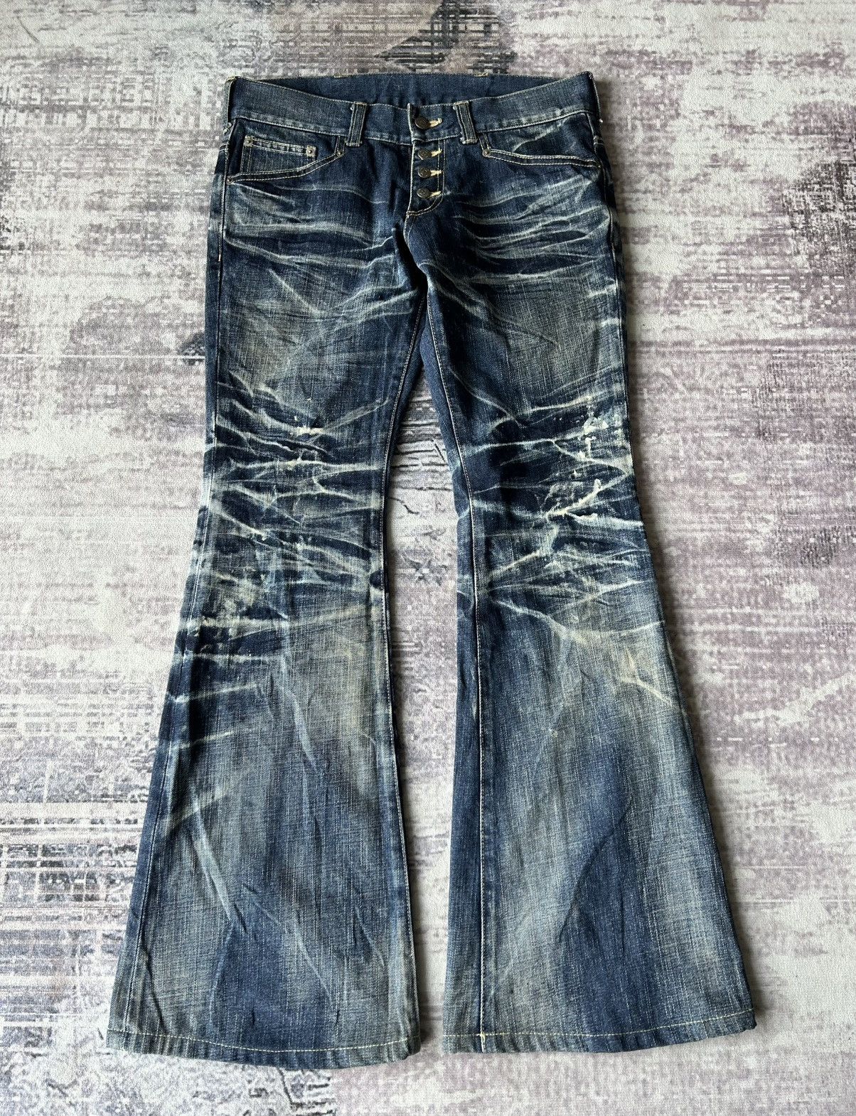 Tornado Mart SUPER FLARED Tornado Mart Washed Jeans Size US 32 / EU 48 - 4 Thumbnail