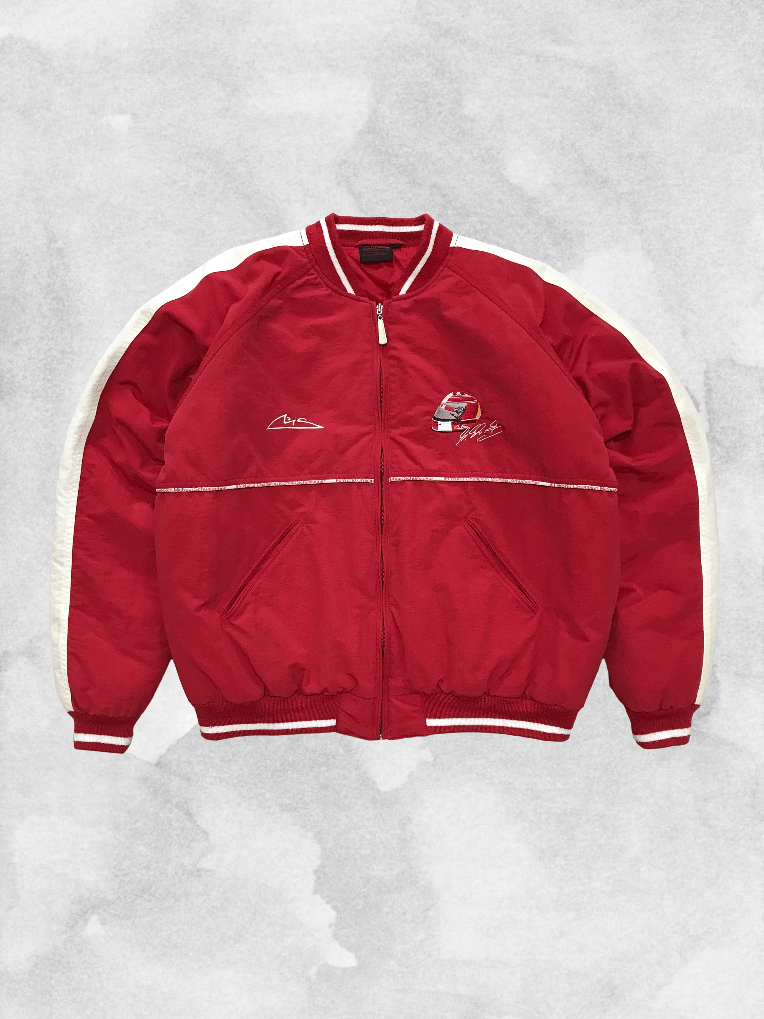 Formula 1 MICHAEL SCHUMACHER F1 Vintage Bomber Jacket 90s Rare Ferrari Size US L / EU 52-54 / 3 - 1 Thumbnail