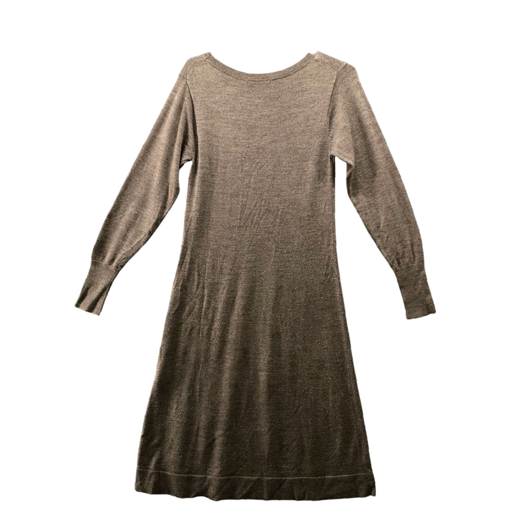 Uniqlo Uniqlo Merino Blend Boat Neck Sweater Dress Women XS Light Brown Midi Lightweight Womens Size XS / US 0-2 / IT 36-38 - 2 Thumbnail