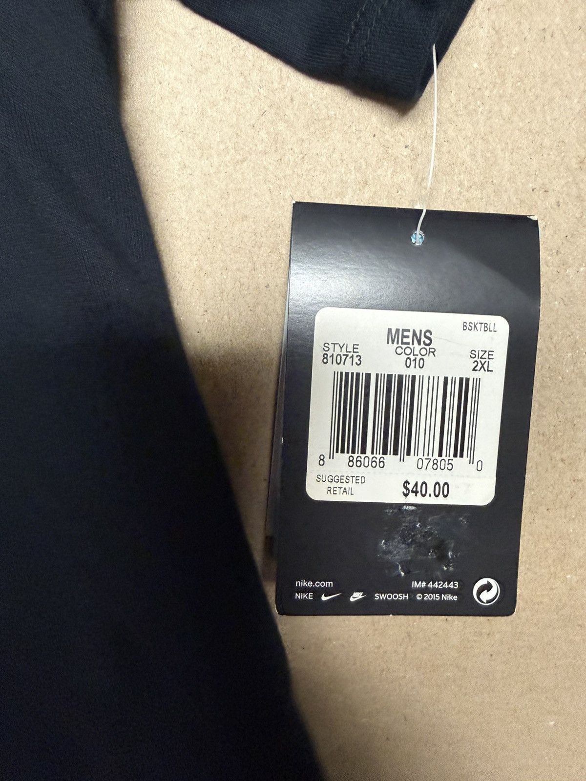 Nike Nike XXL Men's BHM Pocket T Shirt Tee RARE Black Kobe NEW! Size US XXL / EU 58 / 5 - 6 Thumbnail