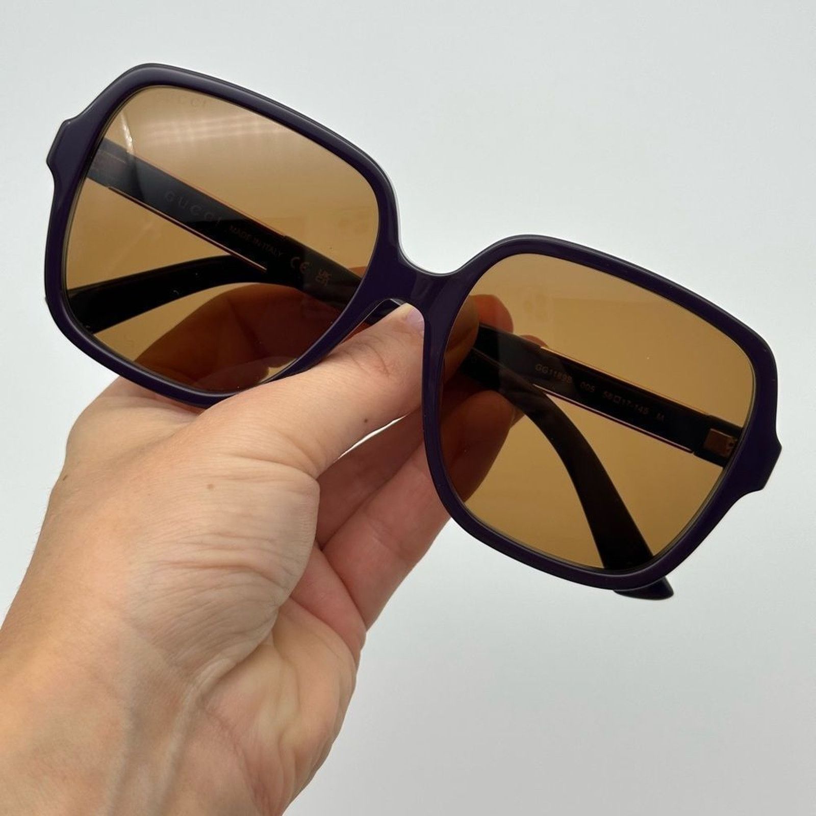 Gucci BRAND NEW GUCCI GG1189S 005 Violet/Brown Women Sunglasses Size ONE SIZE - 6 Thumbnail