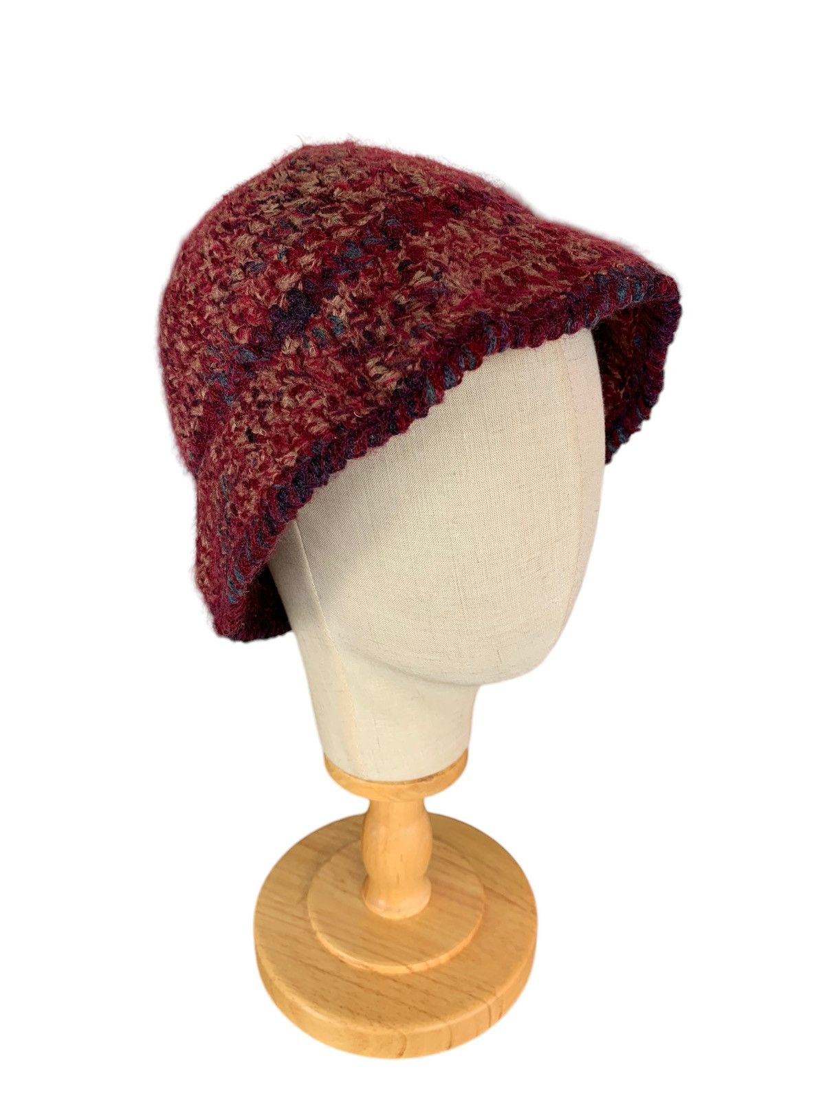 Japanese Brand × Kapital × Vintage Hippies Style Rare Hairy Knitted Bucket Hats🌈 Size ONE SIZE - 3 Thumbnail