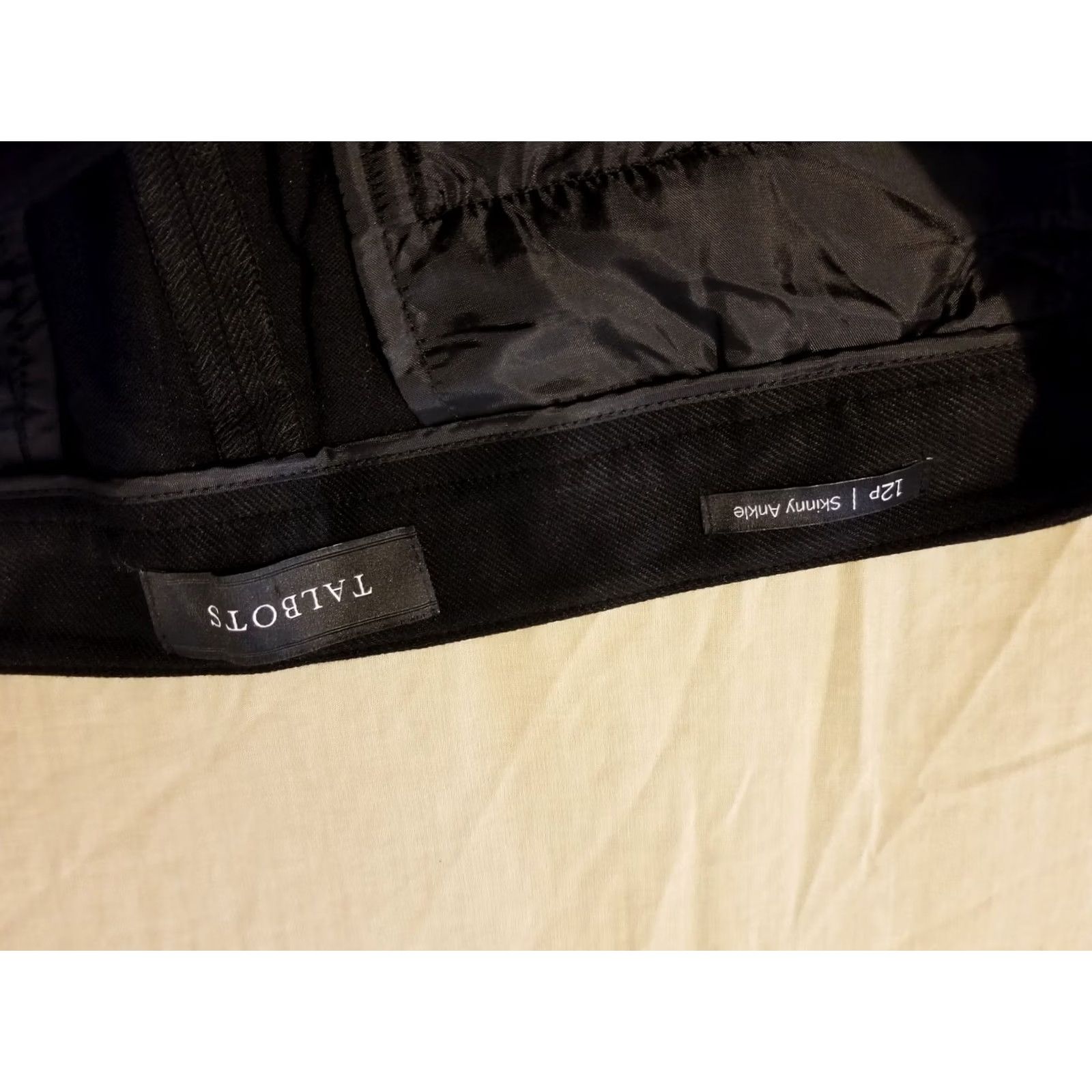 Talbots Talbots Dress Pants 12P Slack Chino Trouser Khaki Black Womens Size 34" / US 12 / IT 48 - 5 Thumbnail