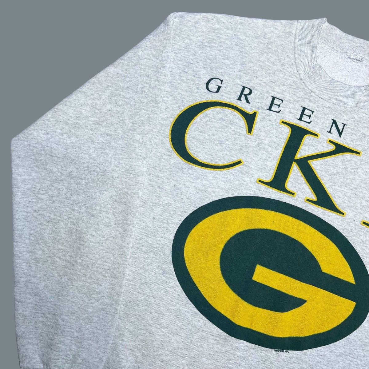 NFL × Vintage 1992 NFL Green Bay Packers Big Print 3D Spell Out Sweatshir Size US XL / EU 56 / 4 - 14 Thumbnail