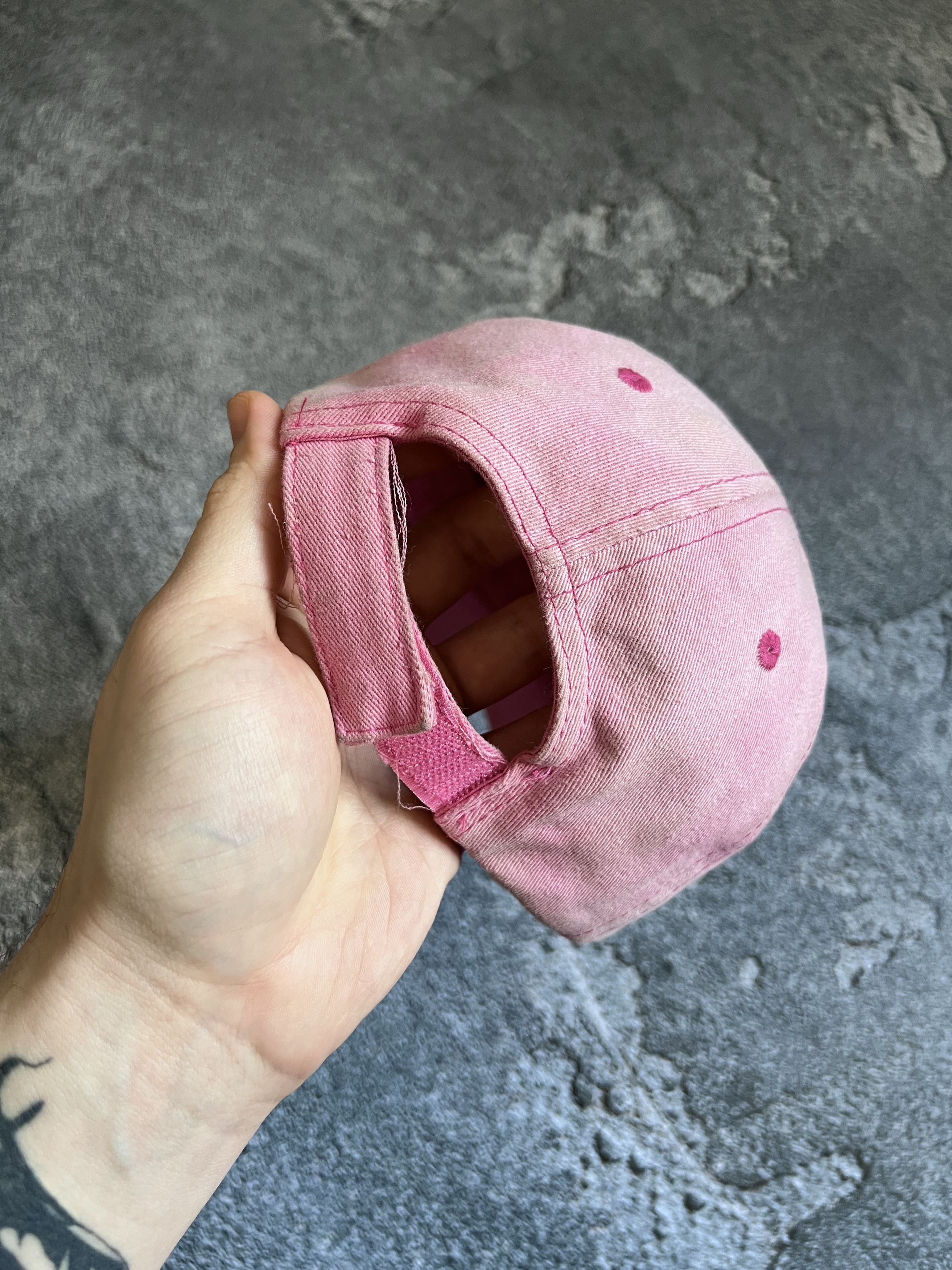 Tribal Streetwear Y2K pink cap hat preppy tribal Size ONE SIZE - 3 Thumbnail