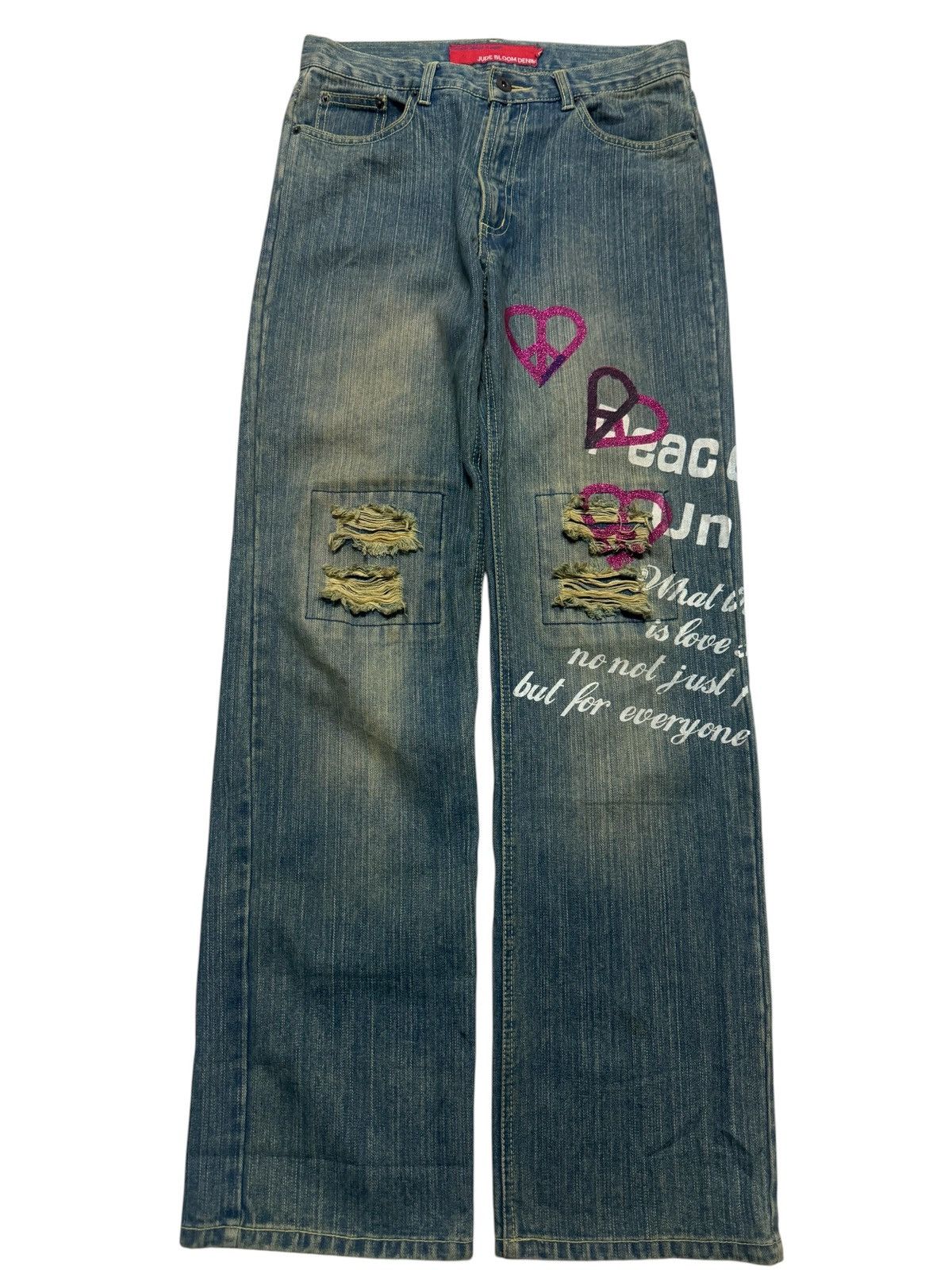 Japanese Brand 90's Jude Bloom Denim Design by Japan Mudwash Distressed Size US 30 / EU 46 - 2 Thumbnail