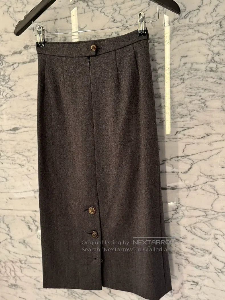 Hermes Hermes Black Velvet Patched Grey Wool Suit Size XS / US 0-2 / IT 36-38 - 8 Thumbnail
