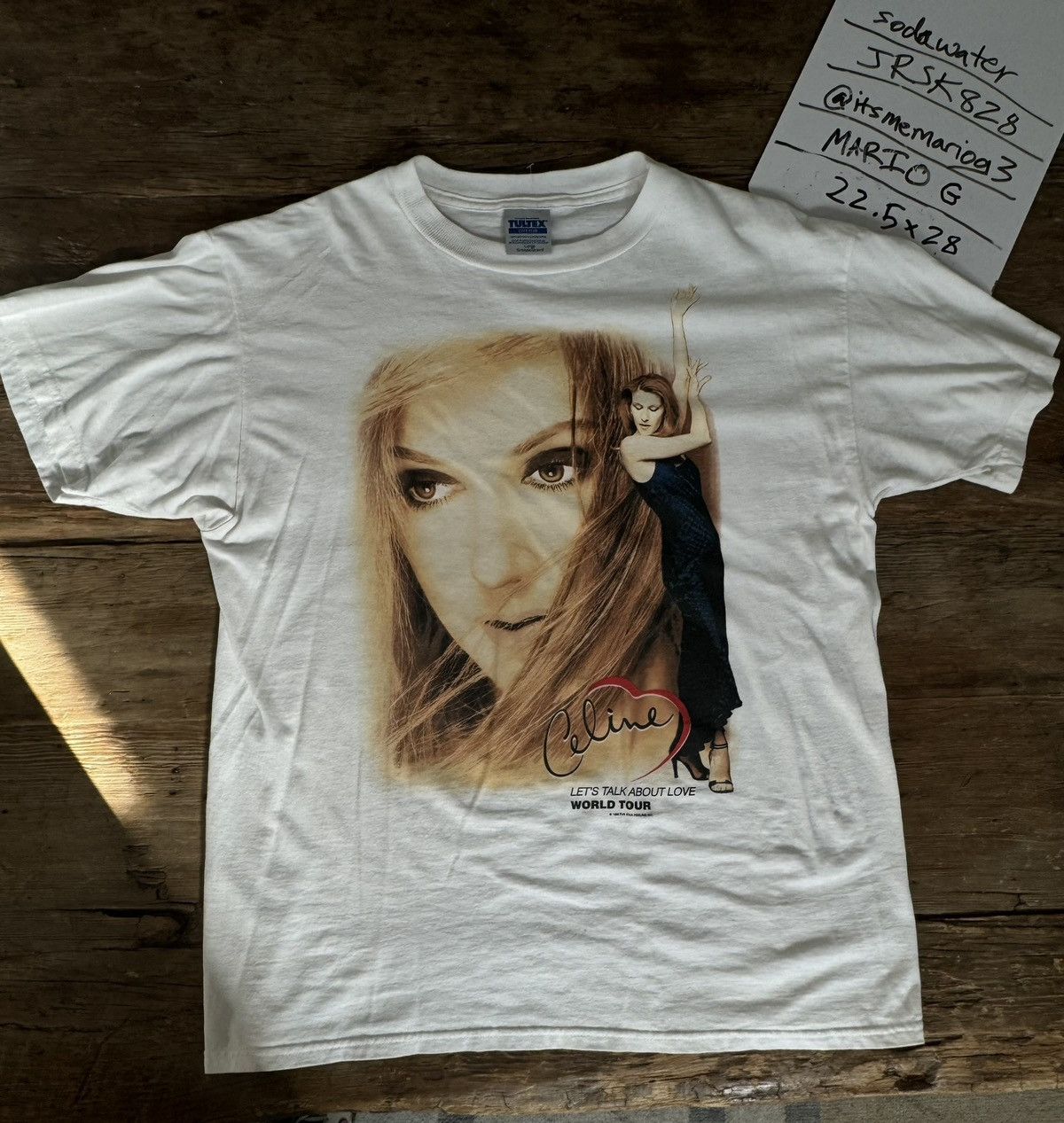 image of Vintage 1998 Celine Dion Shirt XL Let’S Talk About Love Tour in White, Men's