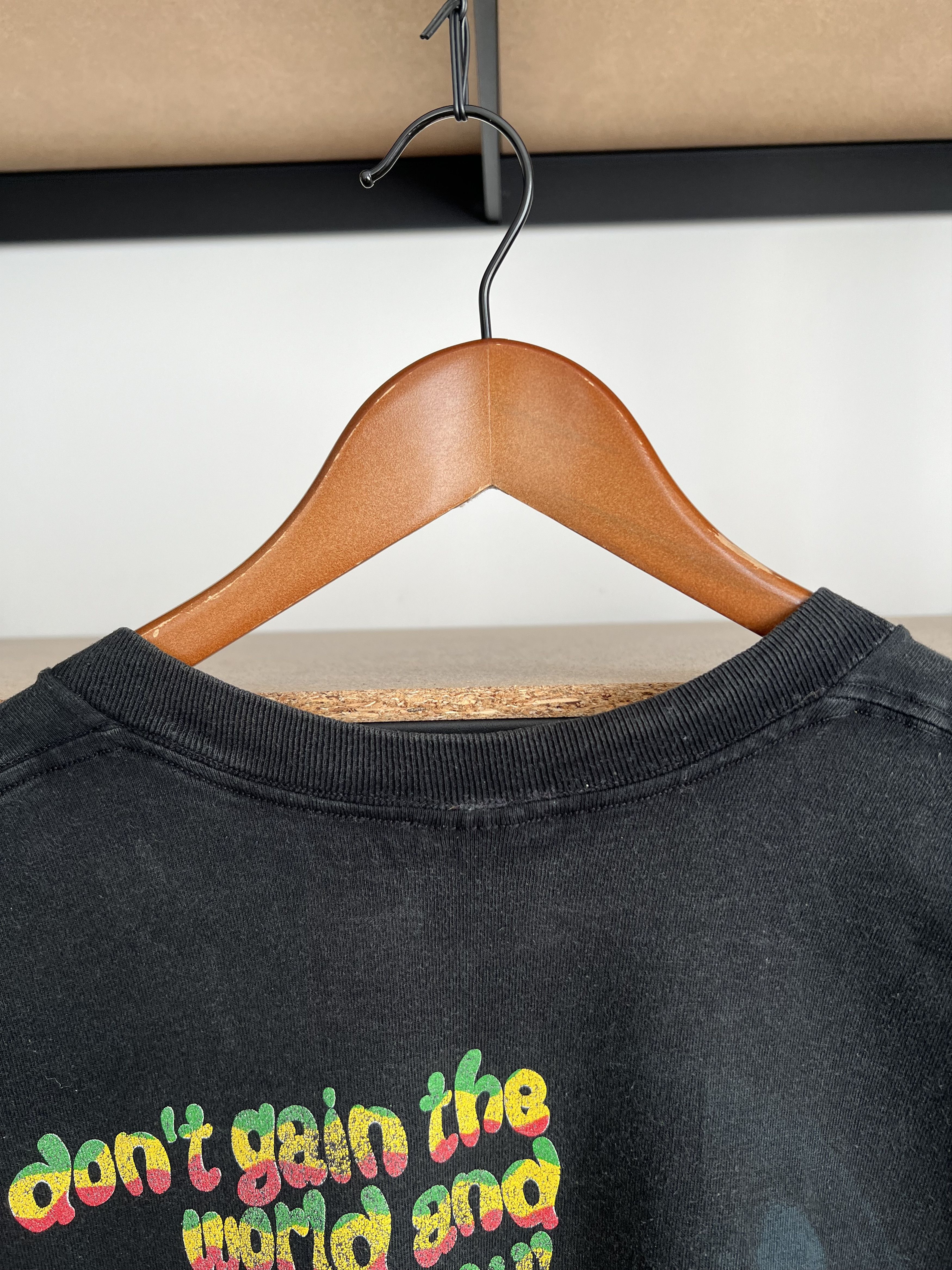 Band Tees Vintage 1996 Bob Marley Zion Train Jamaica Black T-shirt Size US XL / EU 56 / 4 - 22 Thumbnail
