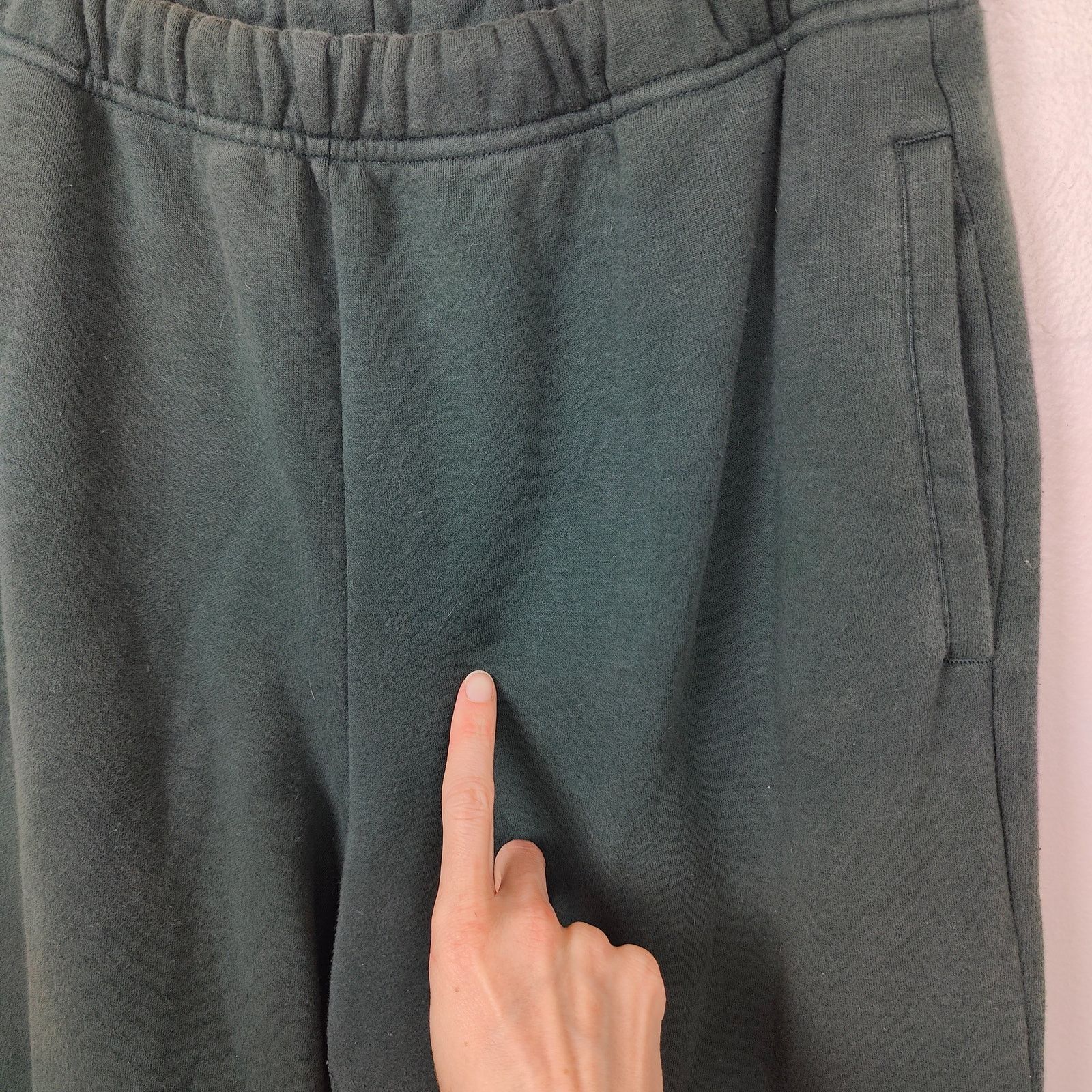 Other Skims Cotton Fleece Straight Leg Pants Medium Sage Green Size 28" / US 6 / IT 42 - 5 Thumbnail