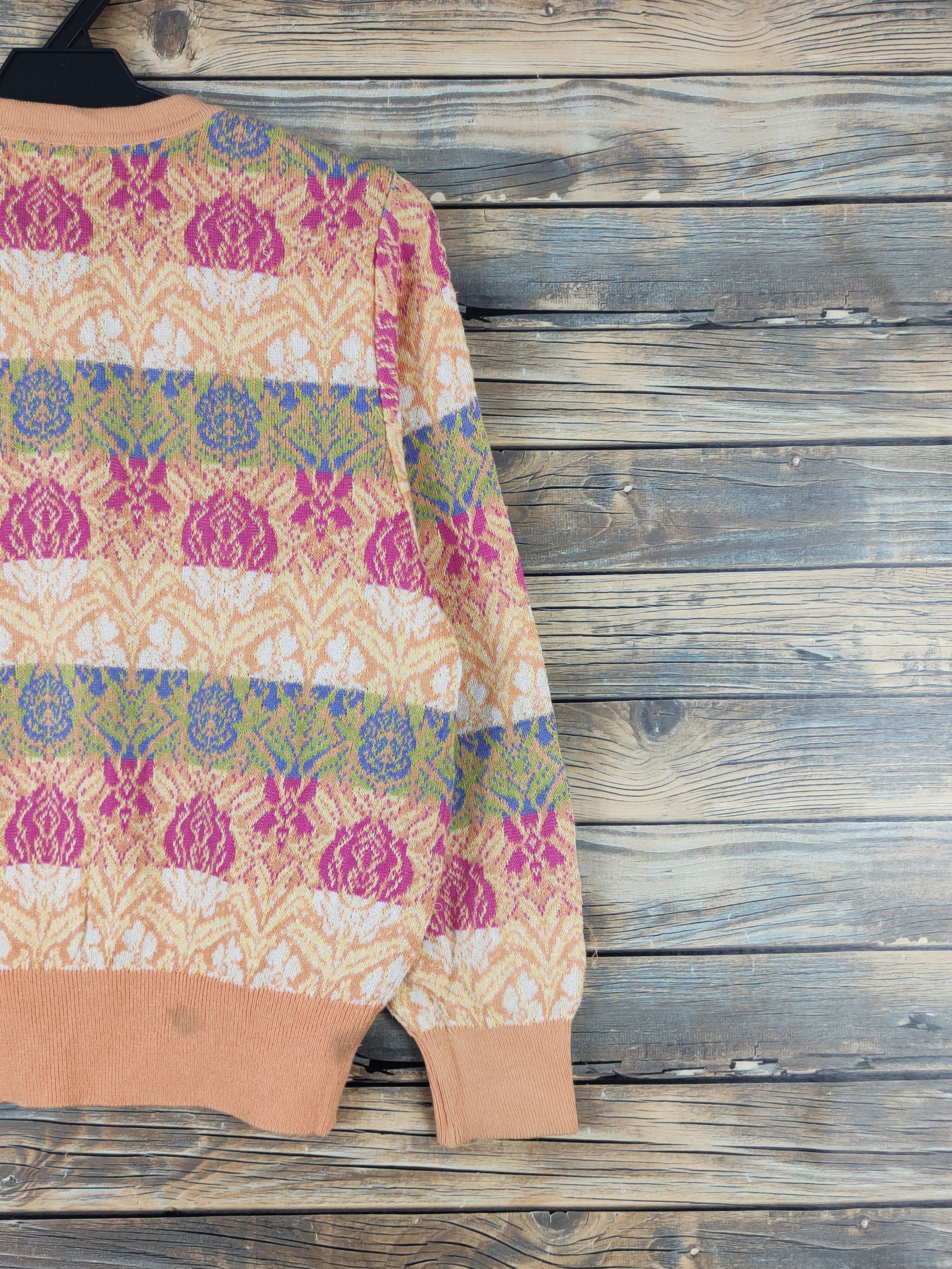 Homespun Knitwear × Japanese Brand Madam Puel Orange Knitwear Cardigan #W1433 Size M / US 6-8 / IT 42-44 - 9 Thumbnail