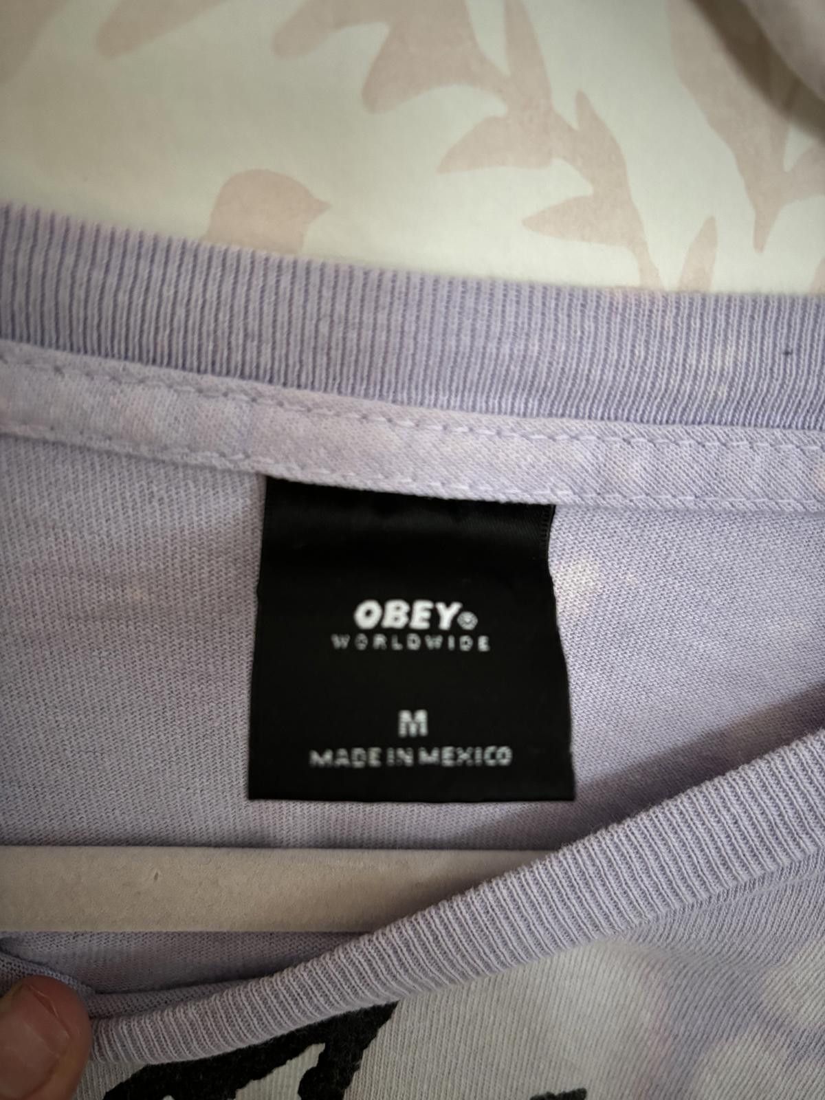 Obey Obey Women's Graphic T-Shirt - Lavender Bird Design M Size M / US 6-8 / IT 42-44 - 3 Thumbnail