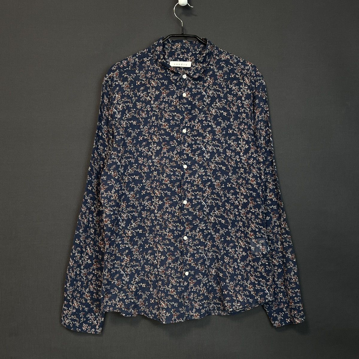Sandro Vibrant Sandro Floral Print Button-Up Shirt, Size XL Size US XL / EU 56 / 4 - 1 Thumbnail