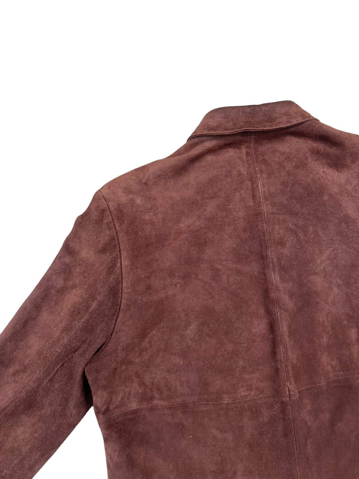 Leather Vintage FIGARO Paris Brown Sheepskin Suede Leather Shirt Size US M / EU 48-50 / 2 - 15 Thumbnail