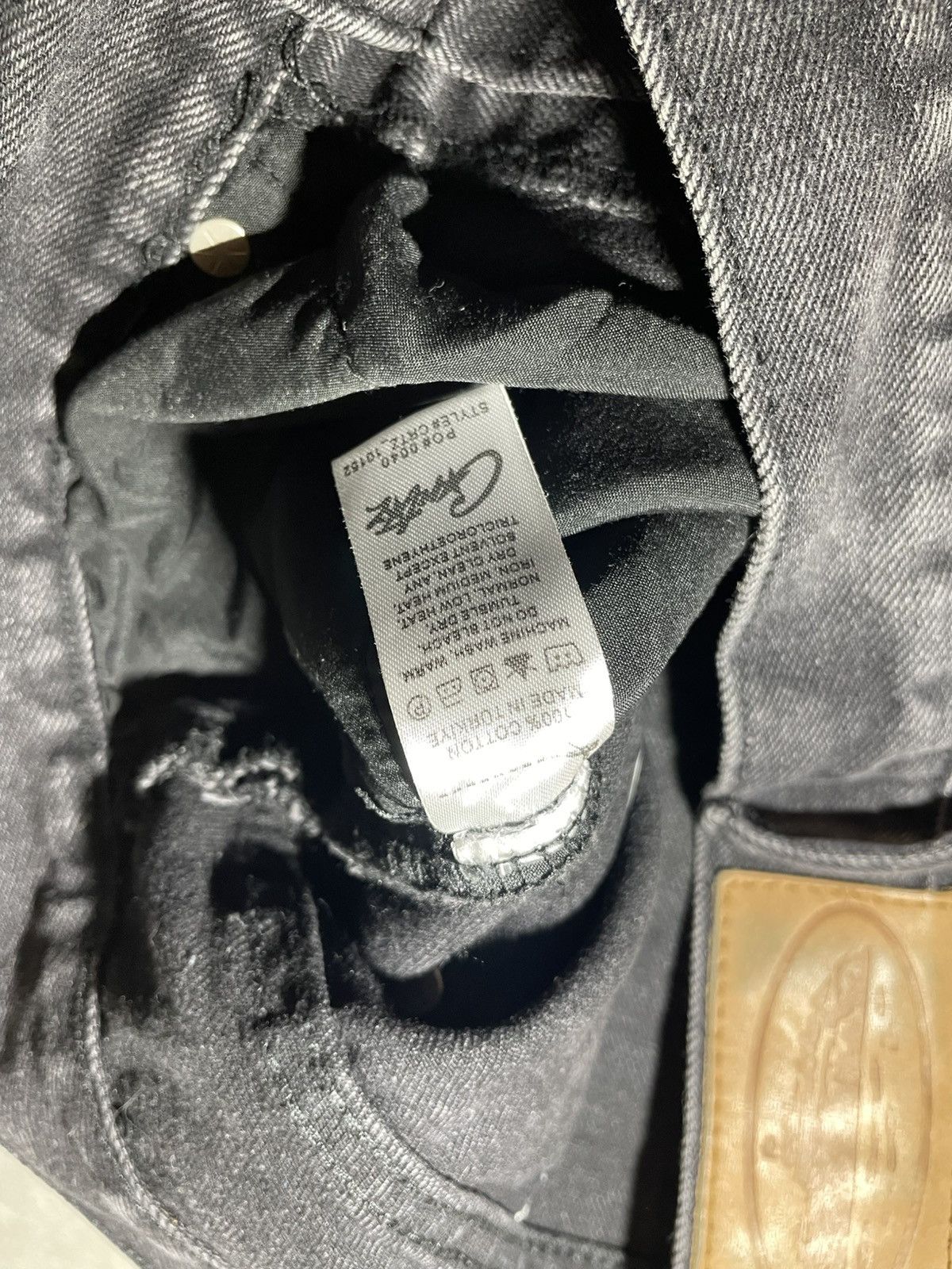 Corteiz Jean Corteiz C-Star Denim Genes Gems Black Loose Baggy Size US 31 - 6 Thumbnail