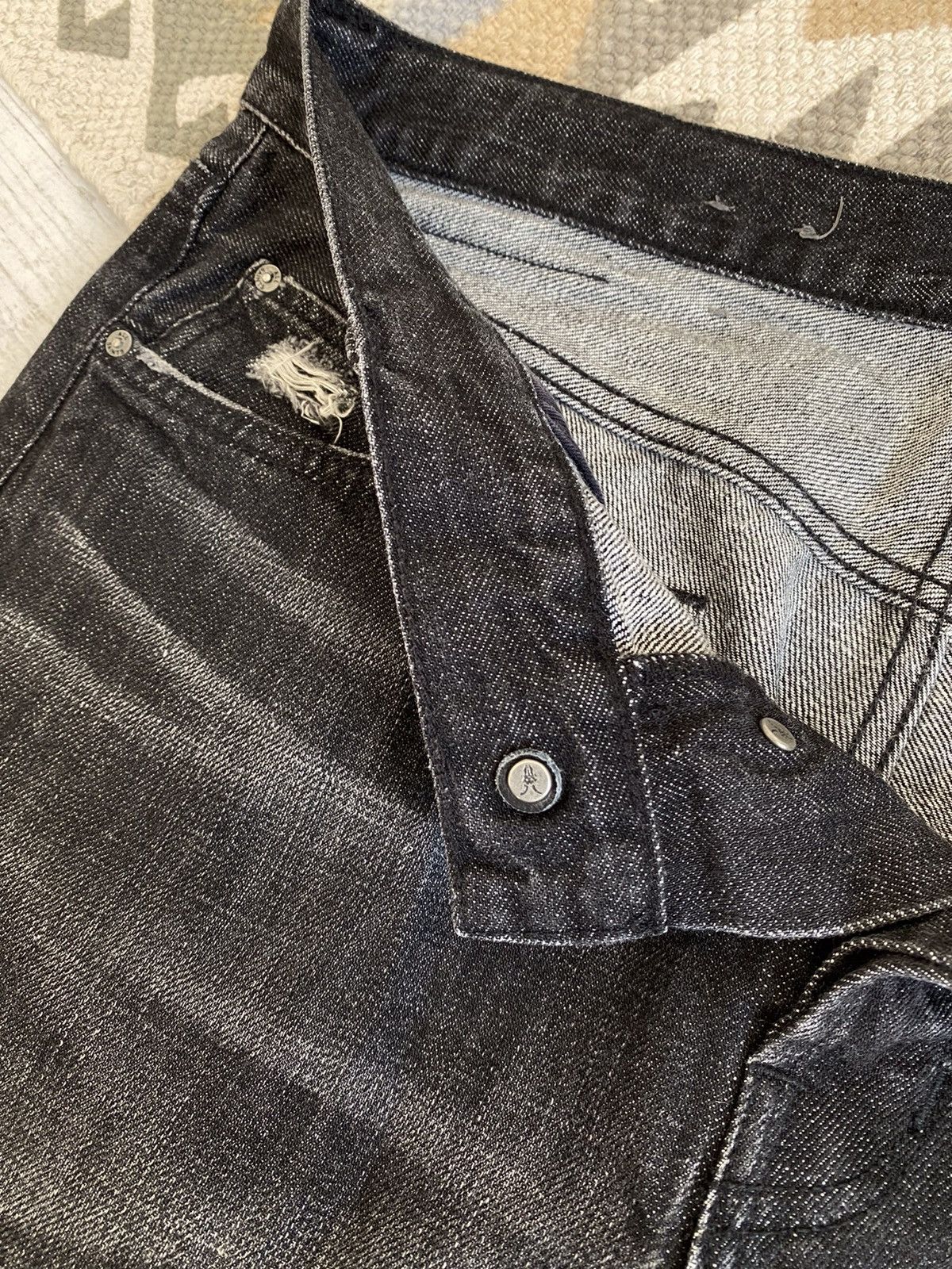 Allsaints Allsaints Cotton Distressed Washed Denim Shorts Size US 30 / EU 46 - 10 Thumbnail
