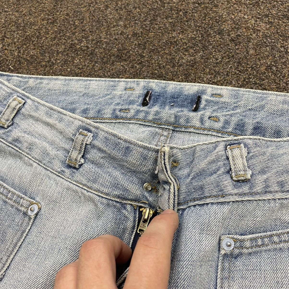 Vintage Y2K Baggy Distressed Flared Jeans Wide Leg Grunge Skater Size 34" / US 12 / IT 48 - 6 Thumbnail