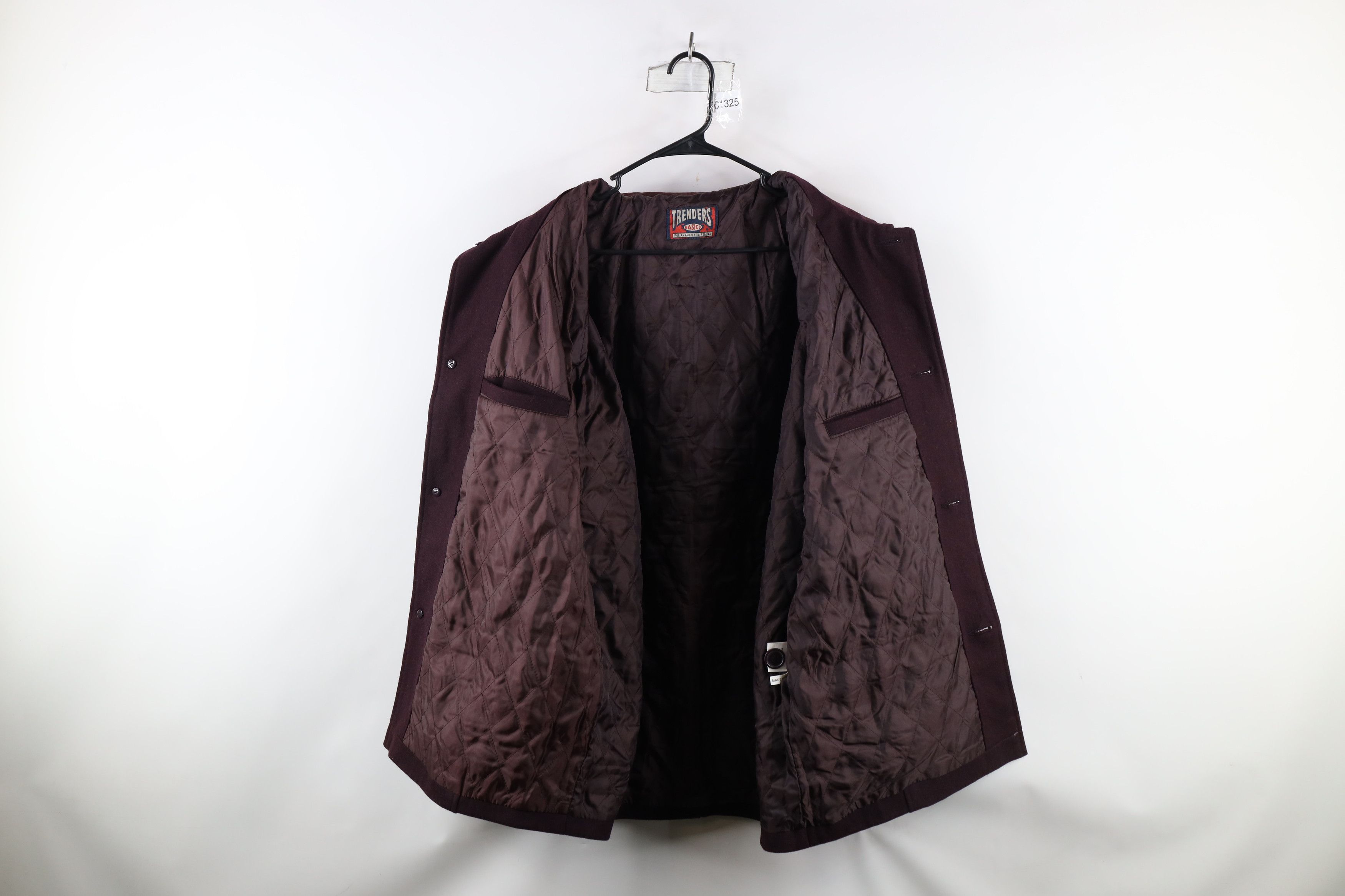 Vintage Vintage 90s Streetwear Trim Wool Quilted Jacket Purple Size US M / EU 48-50 / 2 - 9 Thumbnail