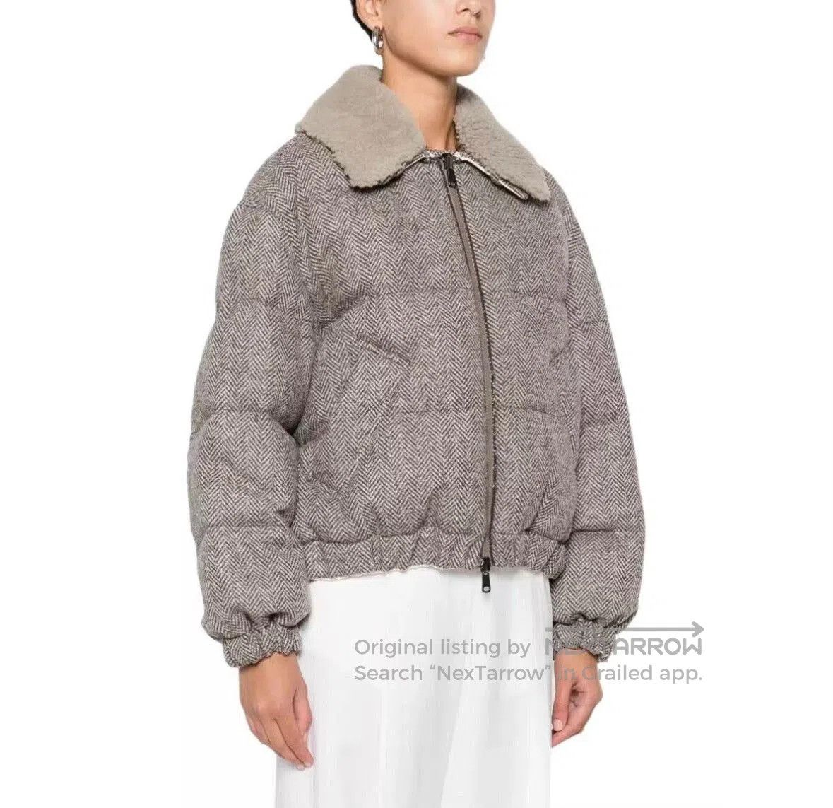 Brunello Cucinelli Brunello Cucinelli Houndstooth Cotton Coat. Size S / US 4 / IT 40 - 2 Thumbnail