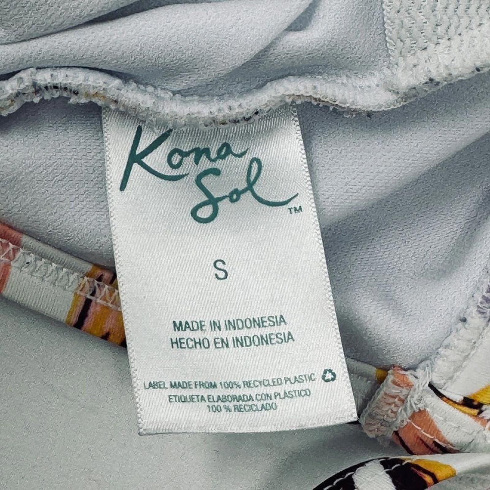 Designer Kona Sol One Piece. Floral V Neck Strappy. Size Small. Size ONE SIZE - 3 Thumbnail
