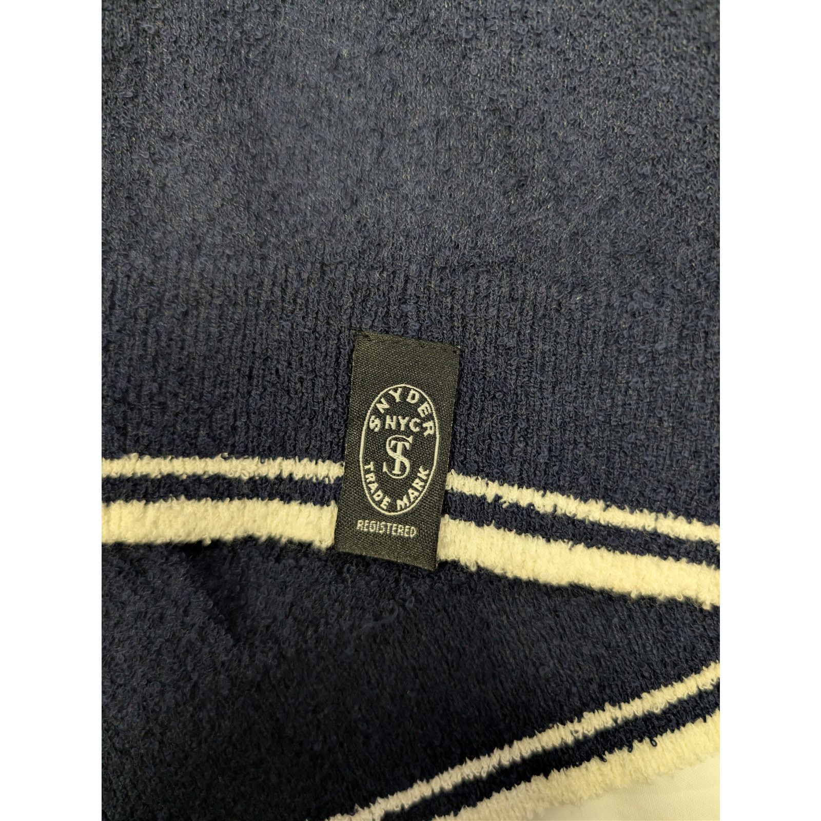 Todd Snyder o1rshd1 CC20 Tipped Boucle Montauk Knit Polo Shirt Navy Blue Size US S / EU 44-46 / 1 - 18 Thumbnail