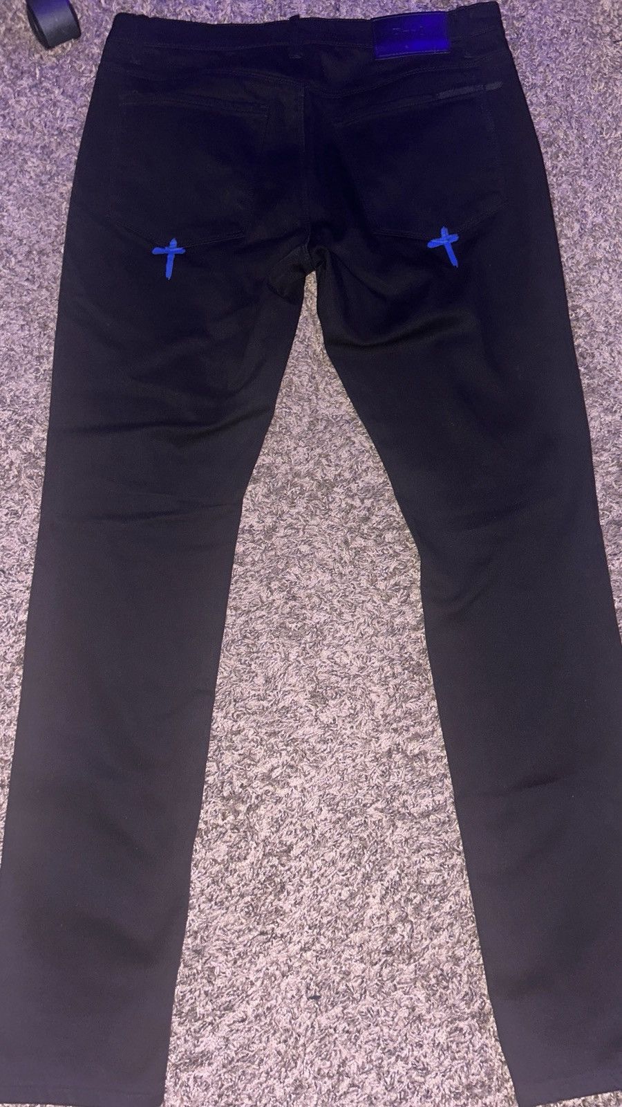 Rta Bryant Skinny Jean | Black Blue Rest In Peace Size US 33 - 2 Thumbnail