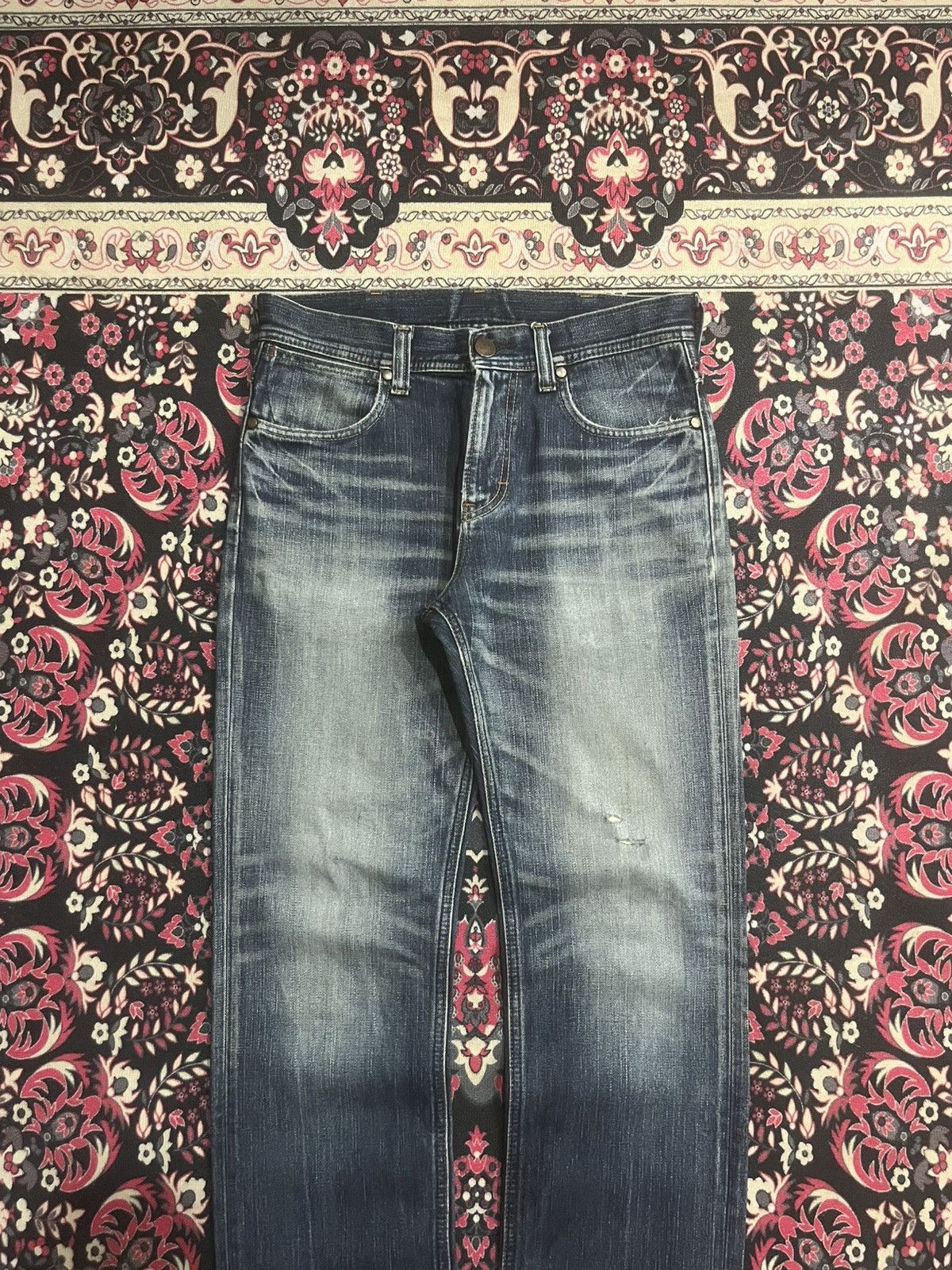 Wrangler Vintage Wrangler Blue Faded Washed Straight Leg Jeans Size US 30 / EU 46 - 3 Thumbnail