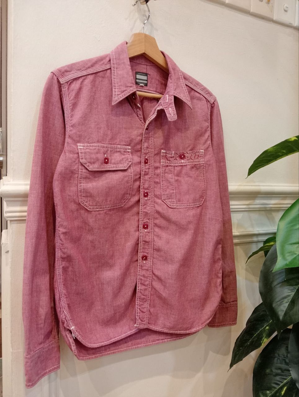 Momotaro Jeans MOMOTARO JEANS 5OZ SELVEDGE CHAMBRAY WORK SHIRT Size US S / EU 44-46 / 1 - 1 Thumbnail