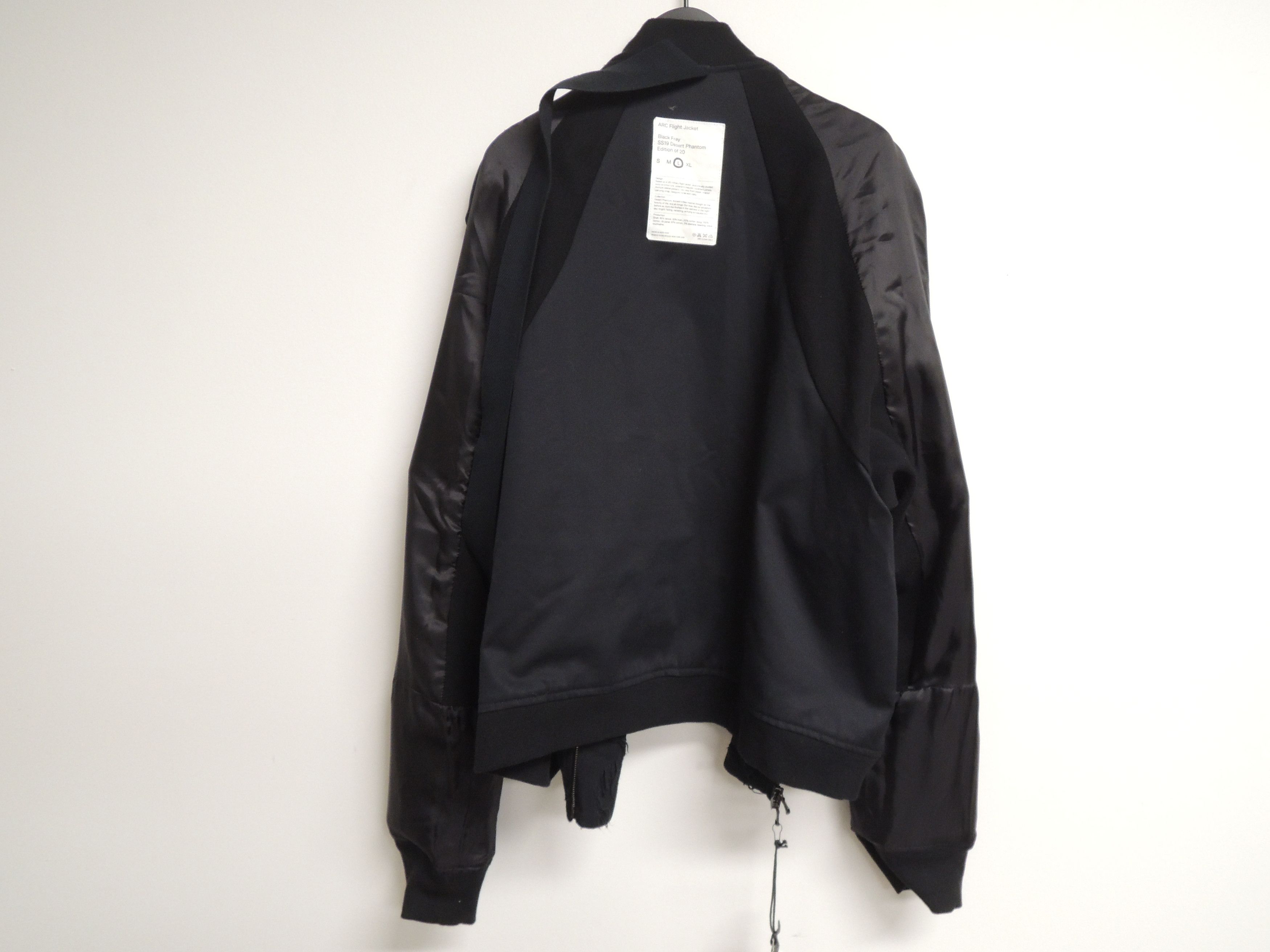Abasi Rosborough Black Limited Edition Arc Flight Fray Bomber Jacket Size US L / EU 52-54 / 3 - 4 Thumbnail