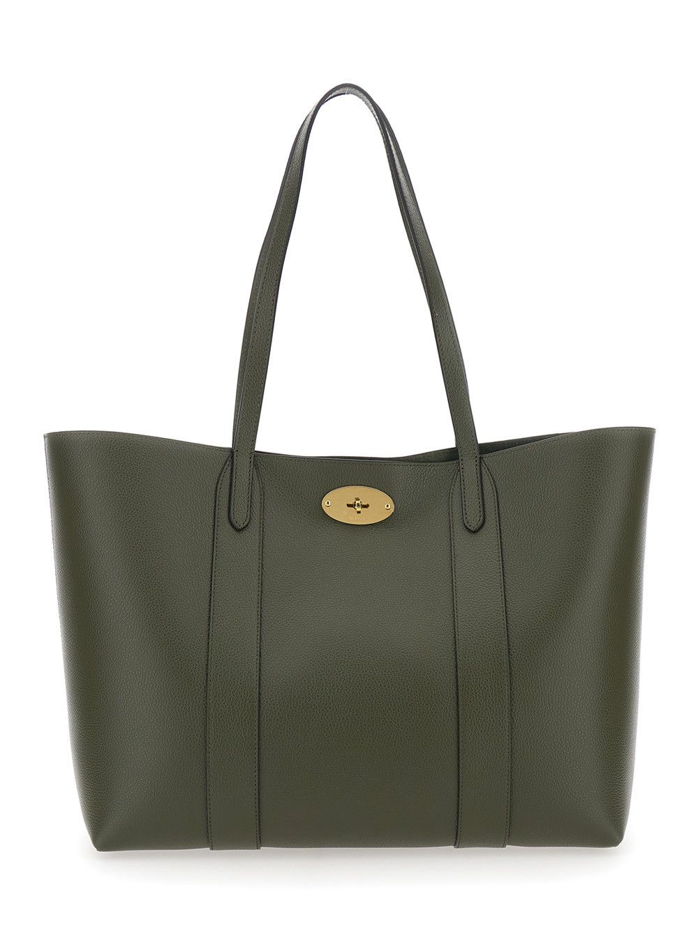 Mulberry Bayswater Tote Bag with Turnlock Closure on the Front in Green Leather for Women Size ONE SIZE - 1 Thumbnail