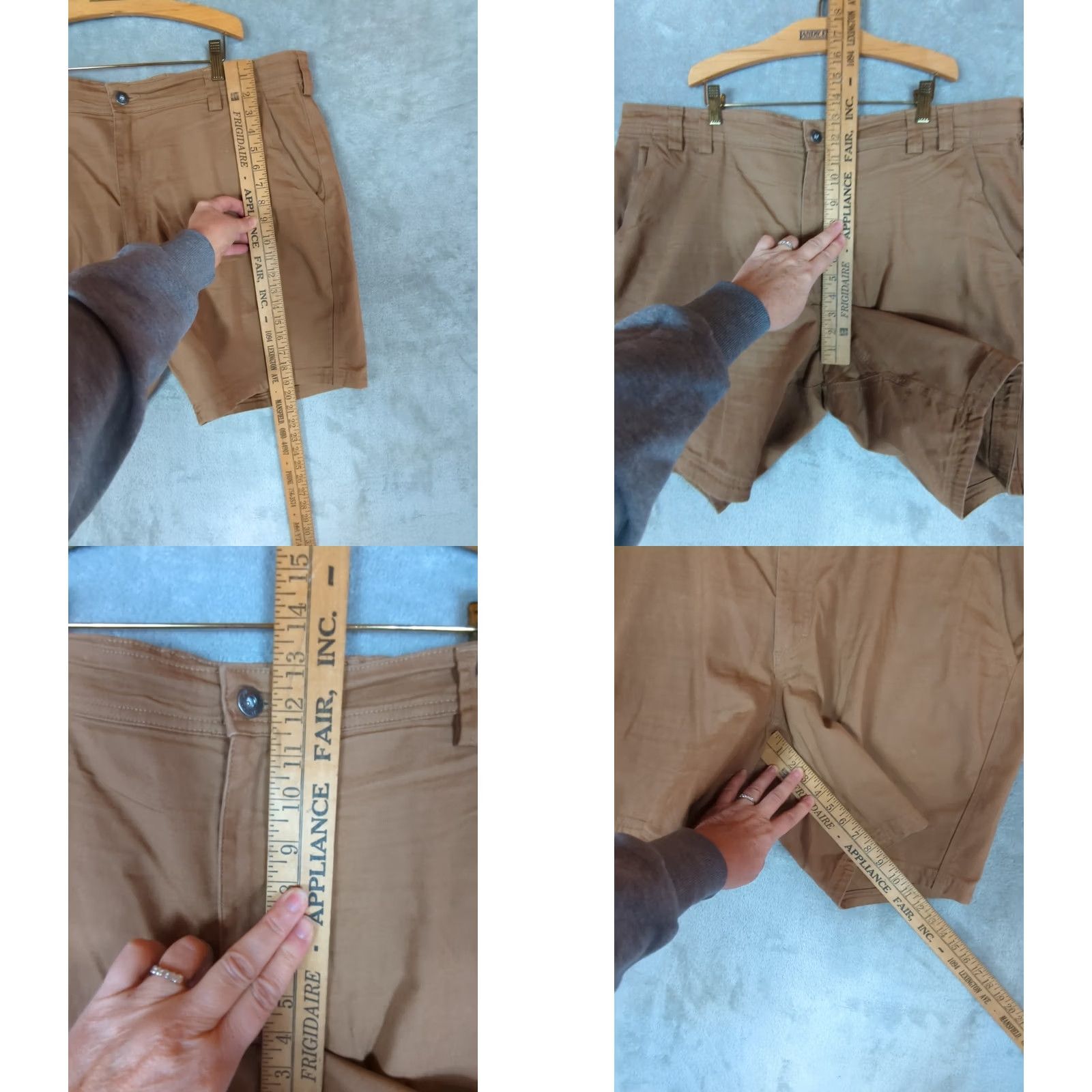 Vintage Duluth Flex Fire Hose Shorts Men’s 42 Relaxed Fit Khaki Brown Chino Canvas Zip Pockets Casual Workwear Summer Spring Fall Mens Size US 42 / EU 58 - 8 Thumbnail