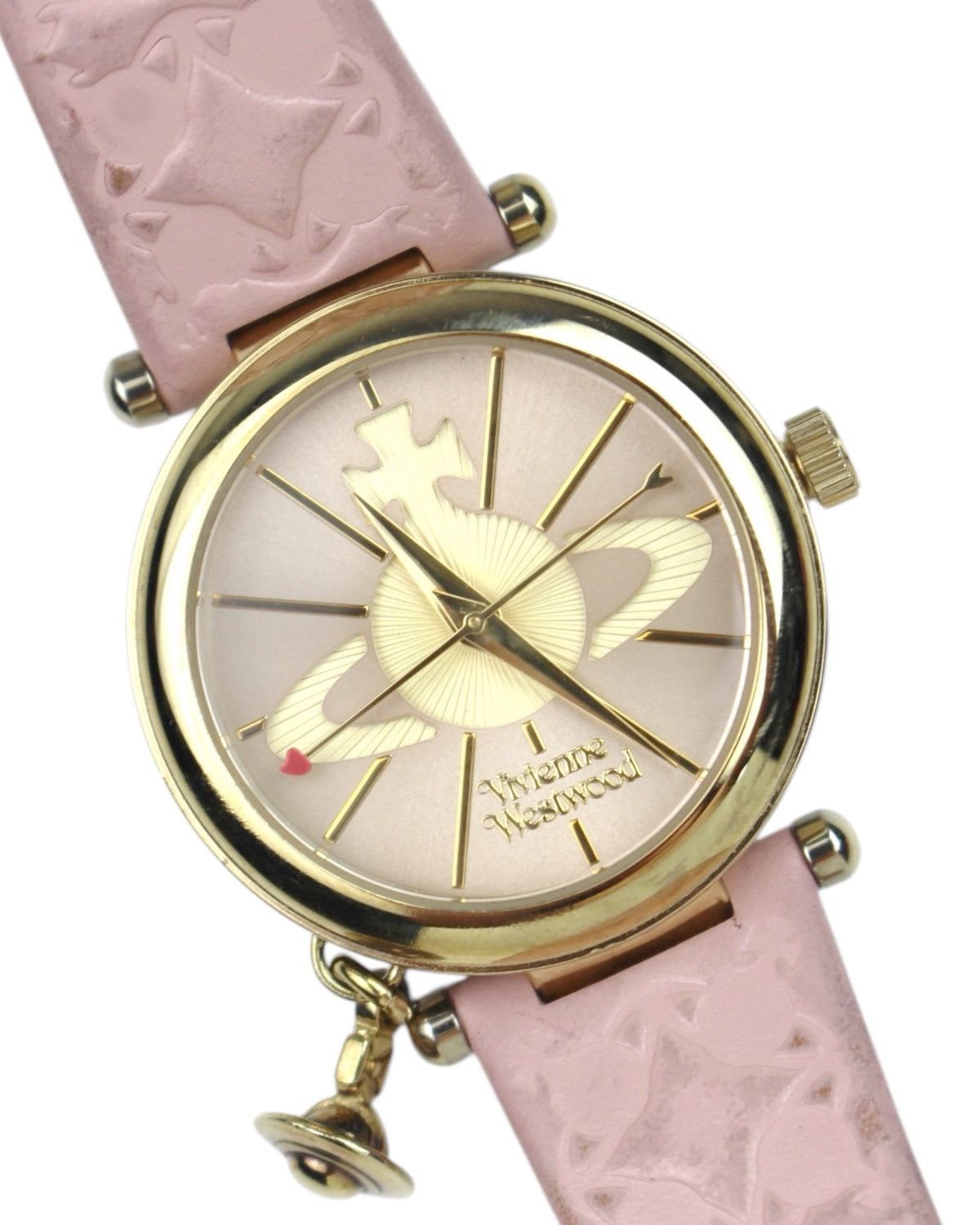 Vivienne Westwood VIVIENNE WESTWOOD ORB II CHARM WATCH – PINK EMBOSSED STRAP Size ONE SIZE - 5 Thumbnail