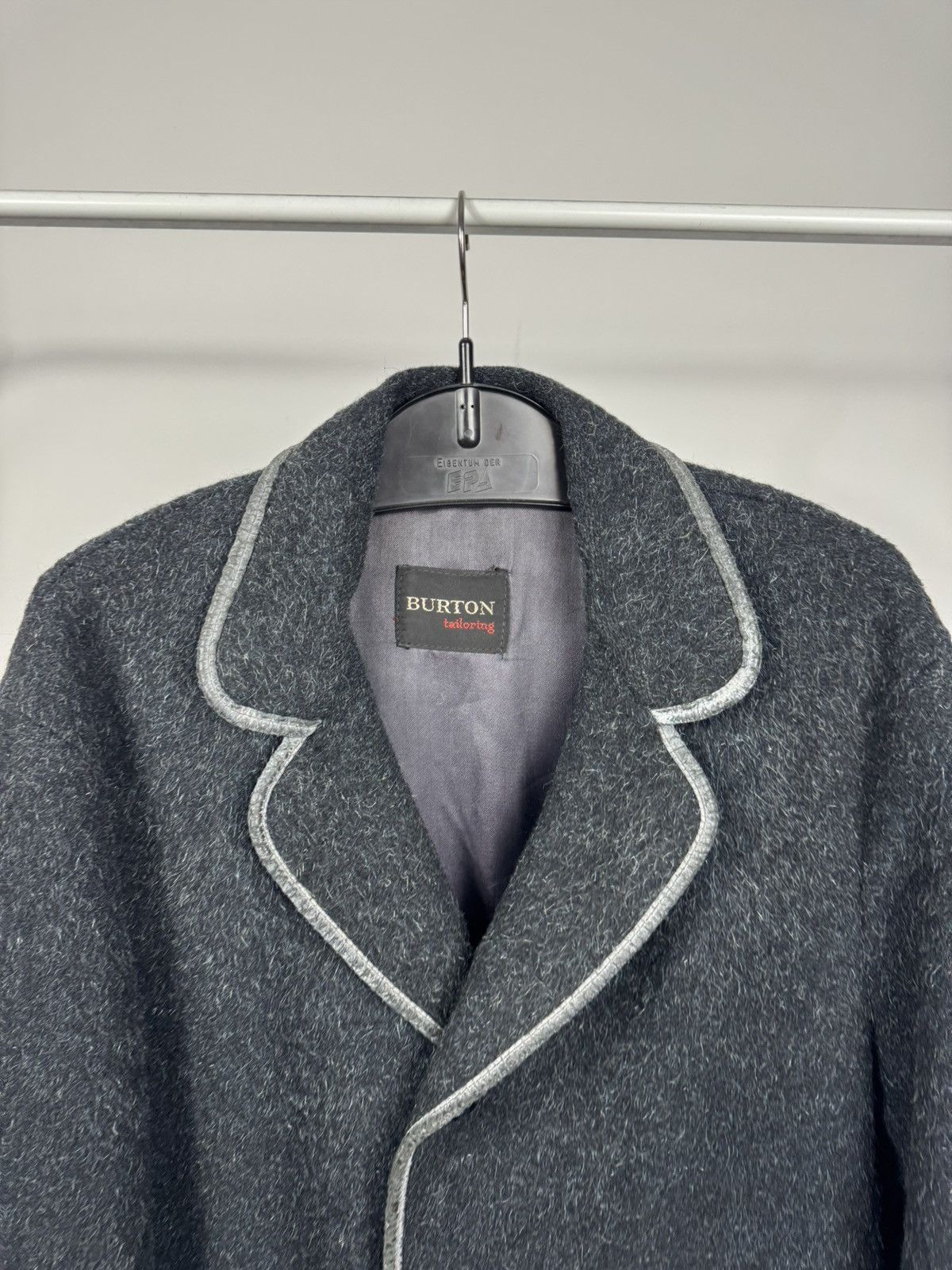 Other Vintage Burton Wool Cashmere Coat Jacket Dark Grey Womens Size XXL / US 16-18 / IT 52-54 - 4 Thumbnail
