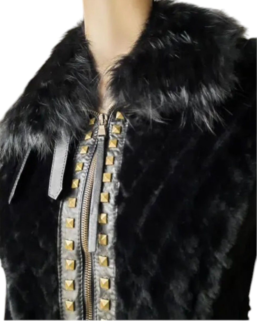 Roberto Cavalli SILVER FOX LEATHER JACKET Size M / US 6-8 / IT 42-44 - 3 Thumbnail