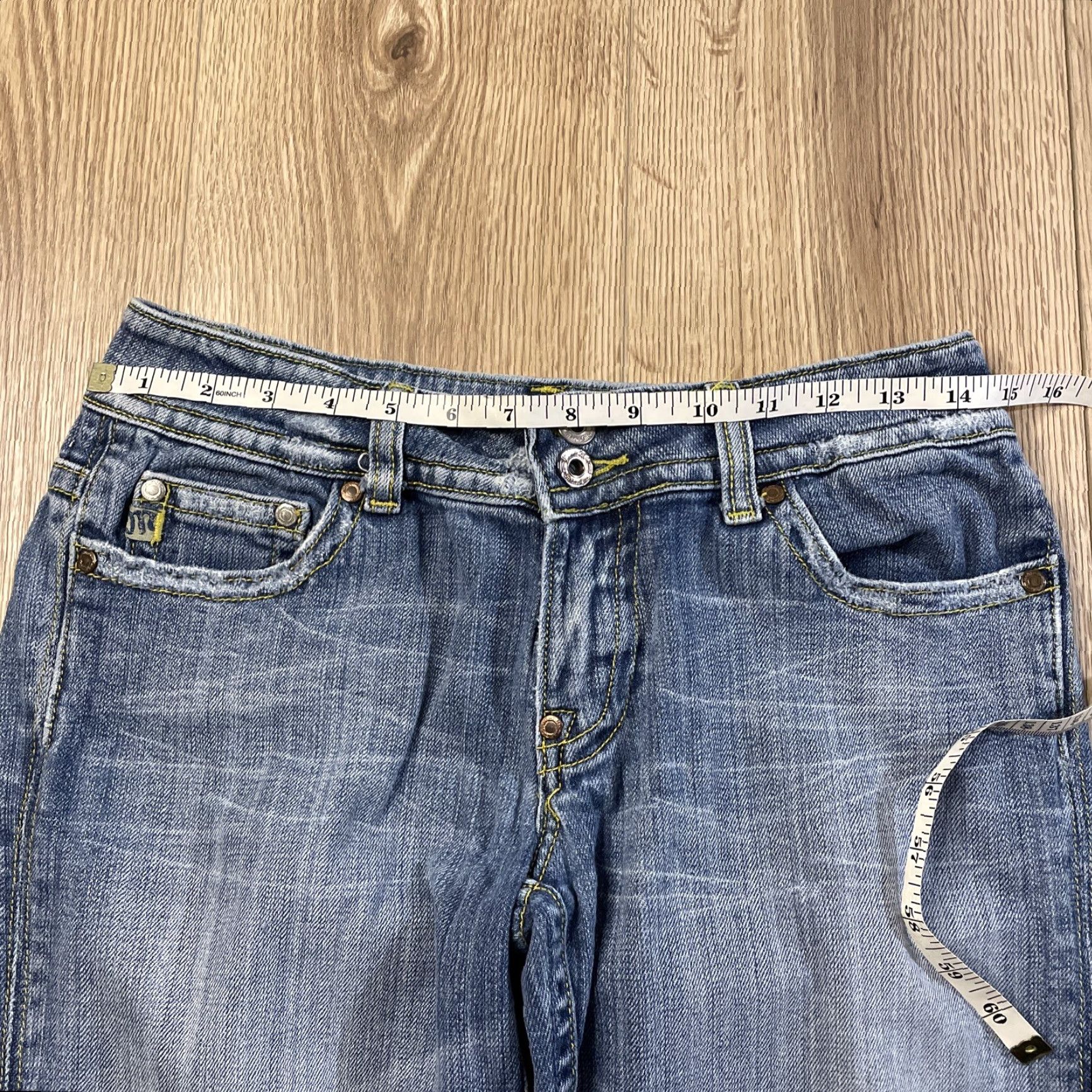 Miss Me VINTAGE Miss Me Women's Jeans Lucy Bootcut Low Rise Distressed Blue Size 28 Casual Western Size 28" / US 6 / IT 42 - 5 Thumbnail