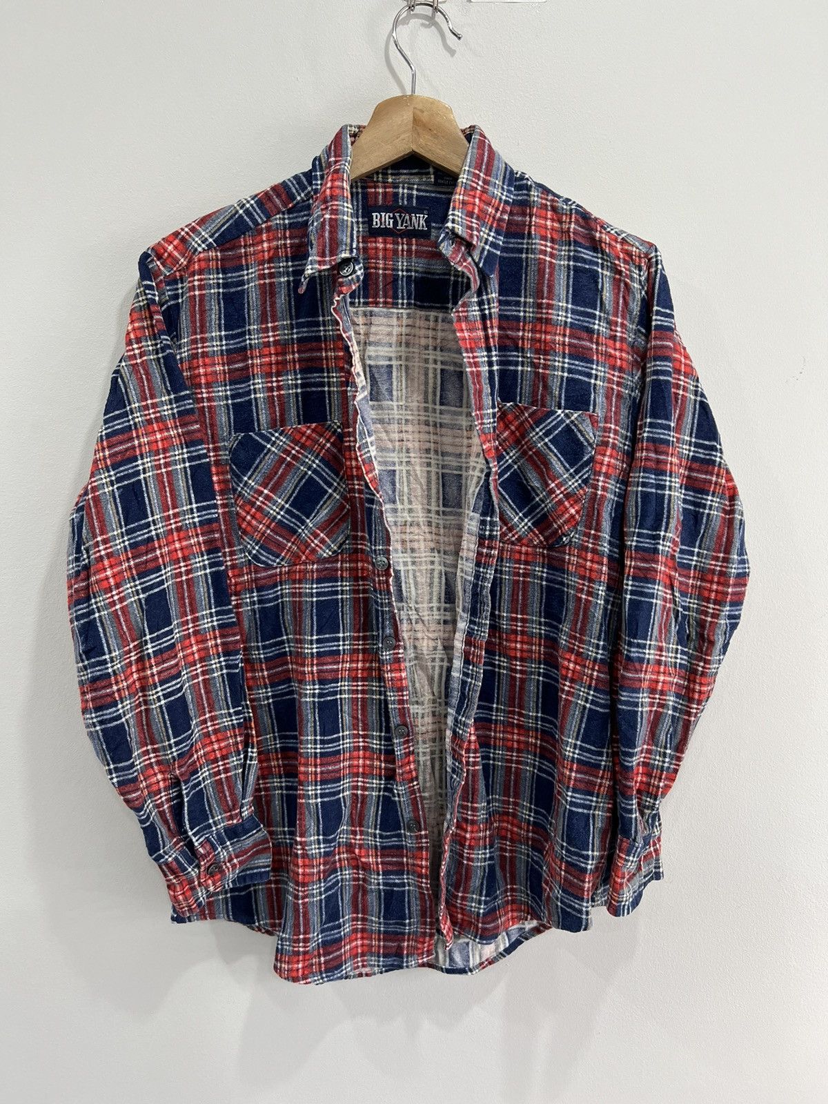 Vintage Vintage 80s Big Yank Plaid Flannel Shirt Button Up red blue Size US M / EU 48-50 / 2 - 1 Thumbnail