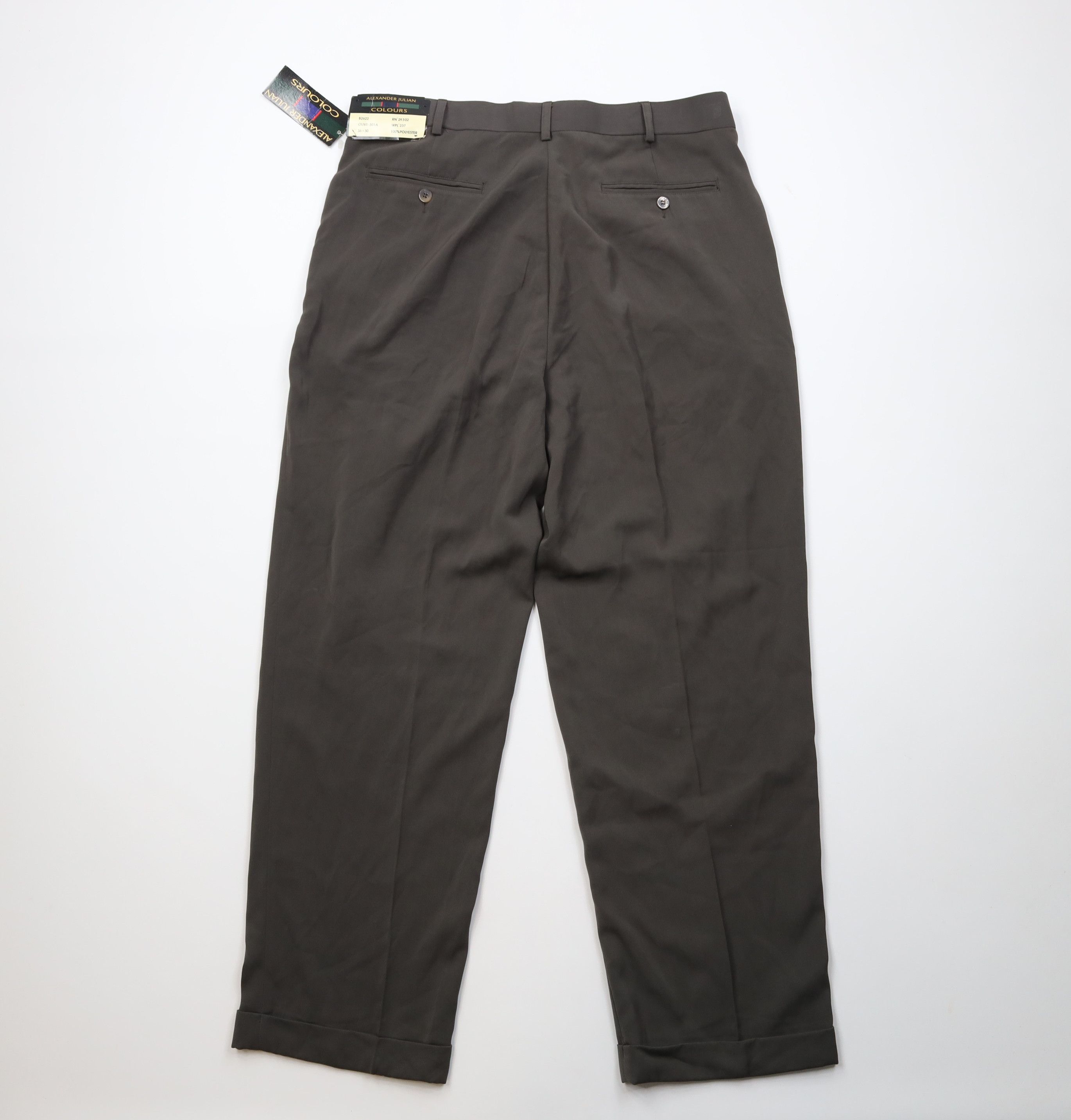 Vintage Deadstock Vintage 90s Streetwear Wide Leg Chino Pants Green Size US 36 / EU 52 - 9 Thumbnail