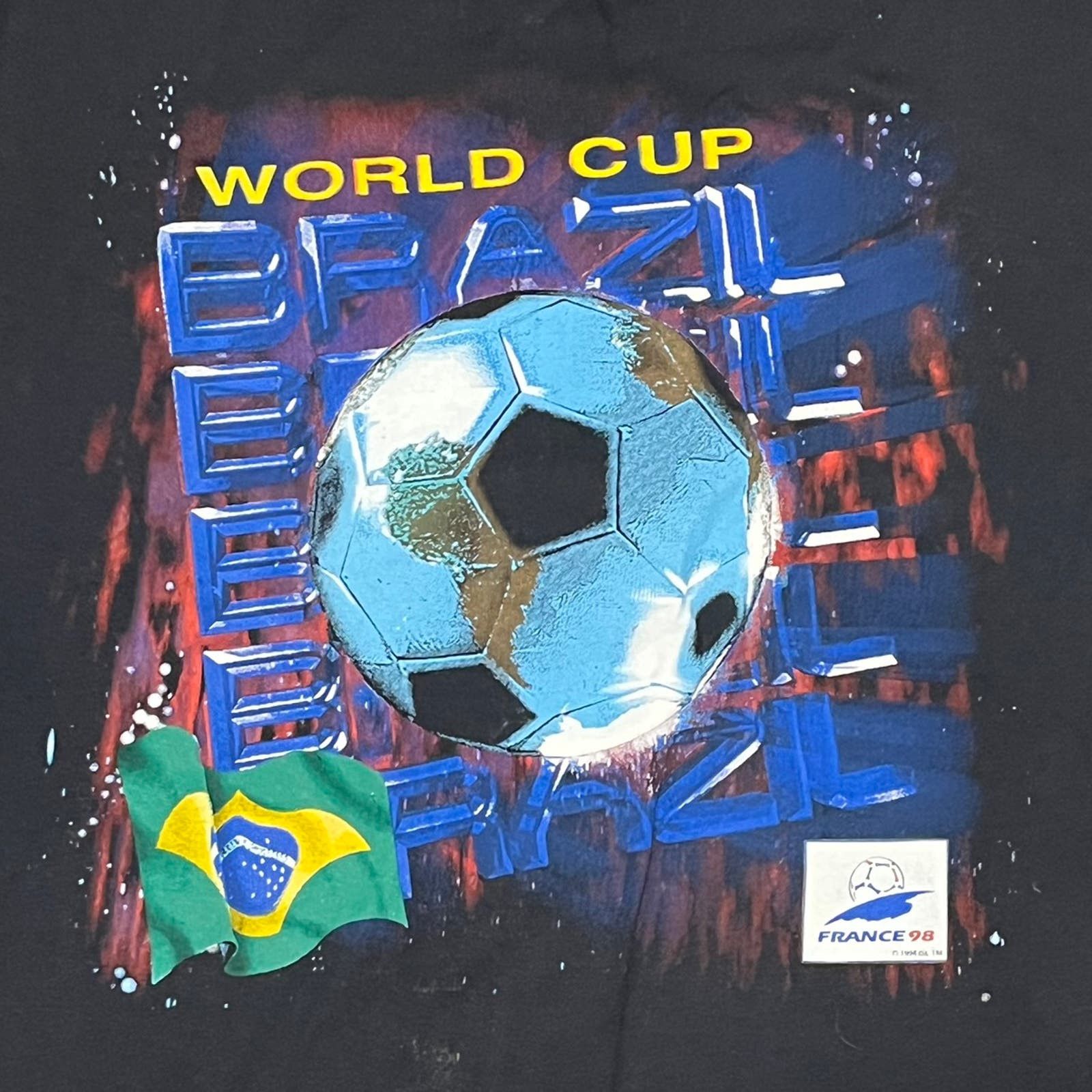 Vintage Vintage 1998 World Cup Brazil Graphic Tshirt XL Size US XL / EU 56 / 4 - 3 Thumbnail