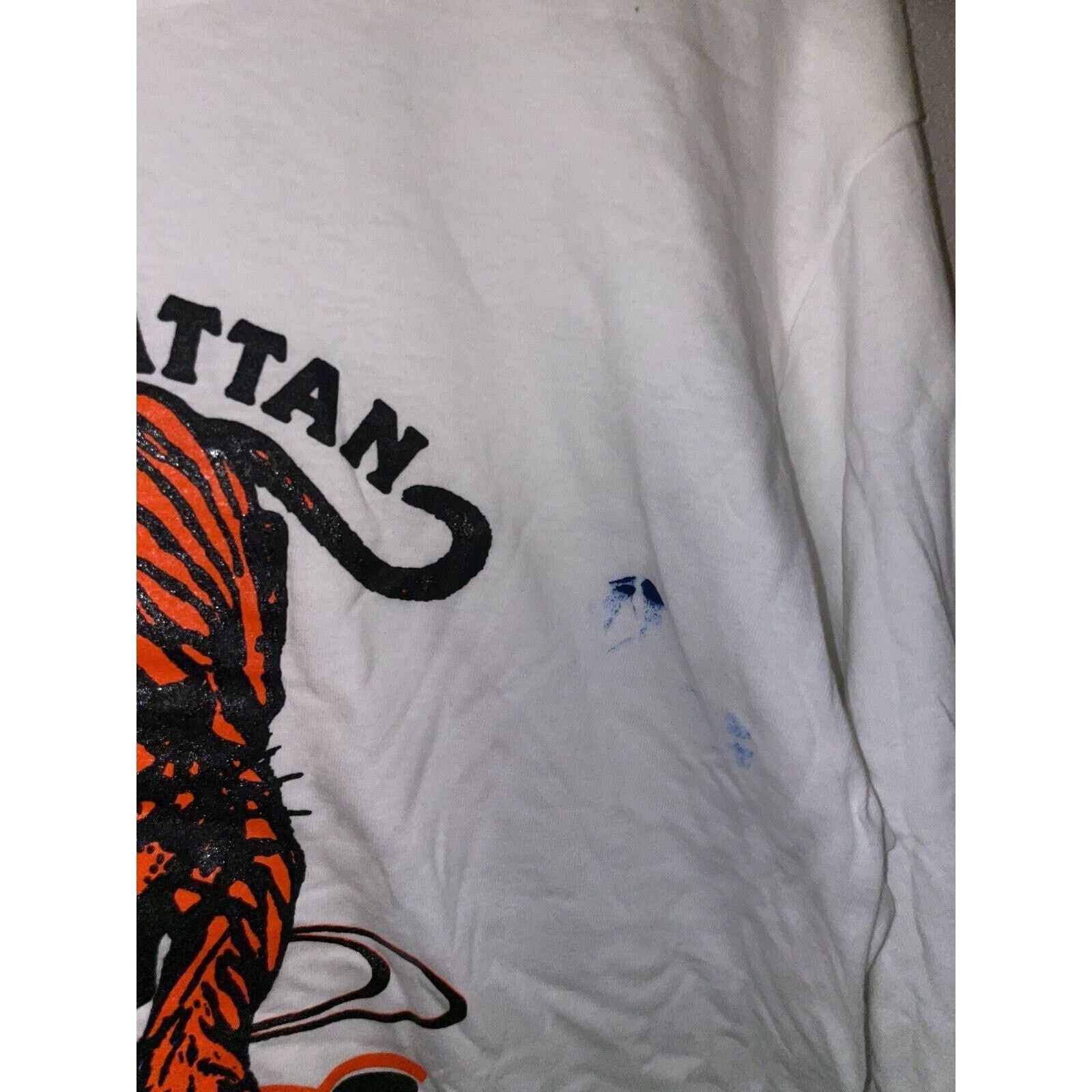 Anvil Vintage Manhattan Long Sleeve Shirt Tigers Paint stain 90s Size US L / EU 52-54 / 3 - 6 Thumbnail