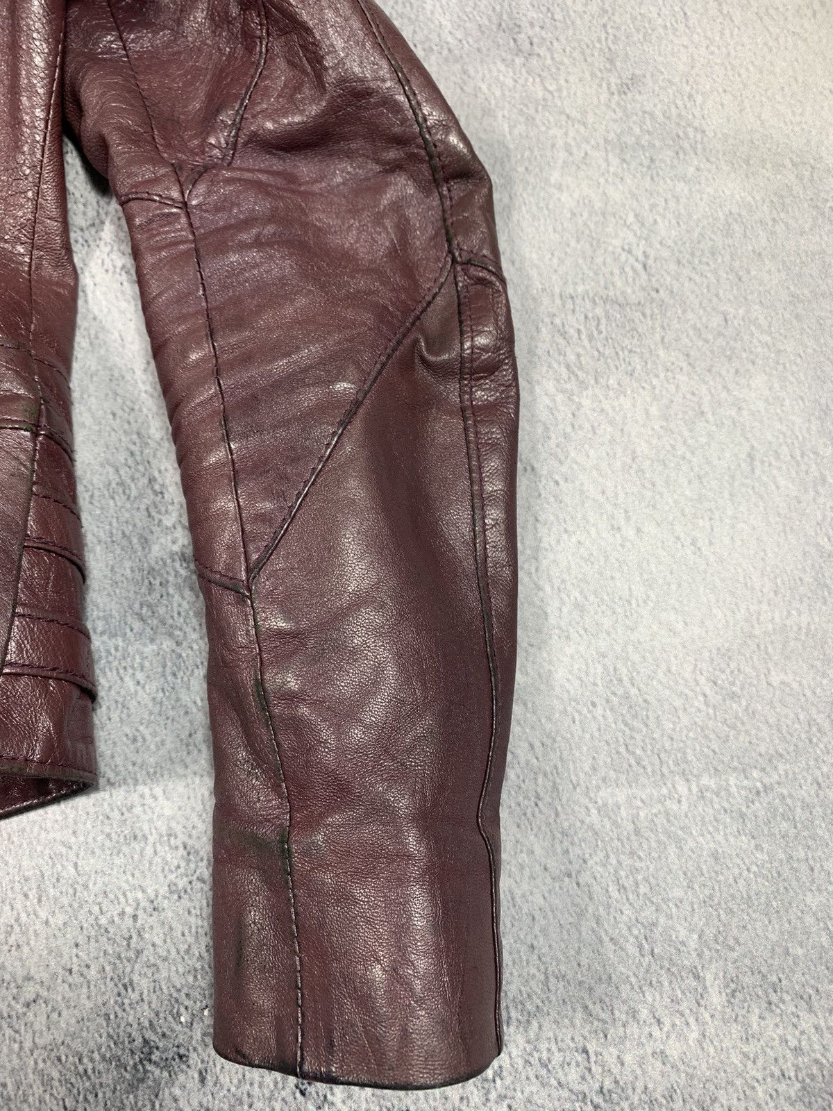 Genuine Leather × Vintage Vintage Y2K Leather cropped jacket opium AvantGarde style Size M / US 6-8 / IT 42-44 - 6 Thumbnail
