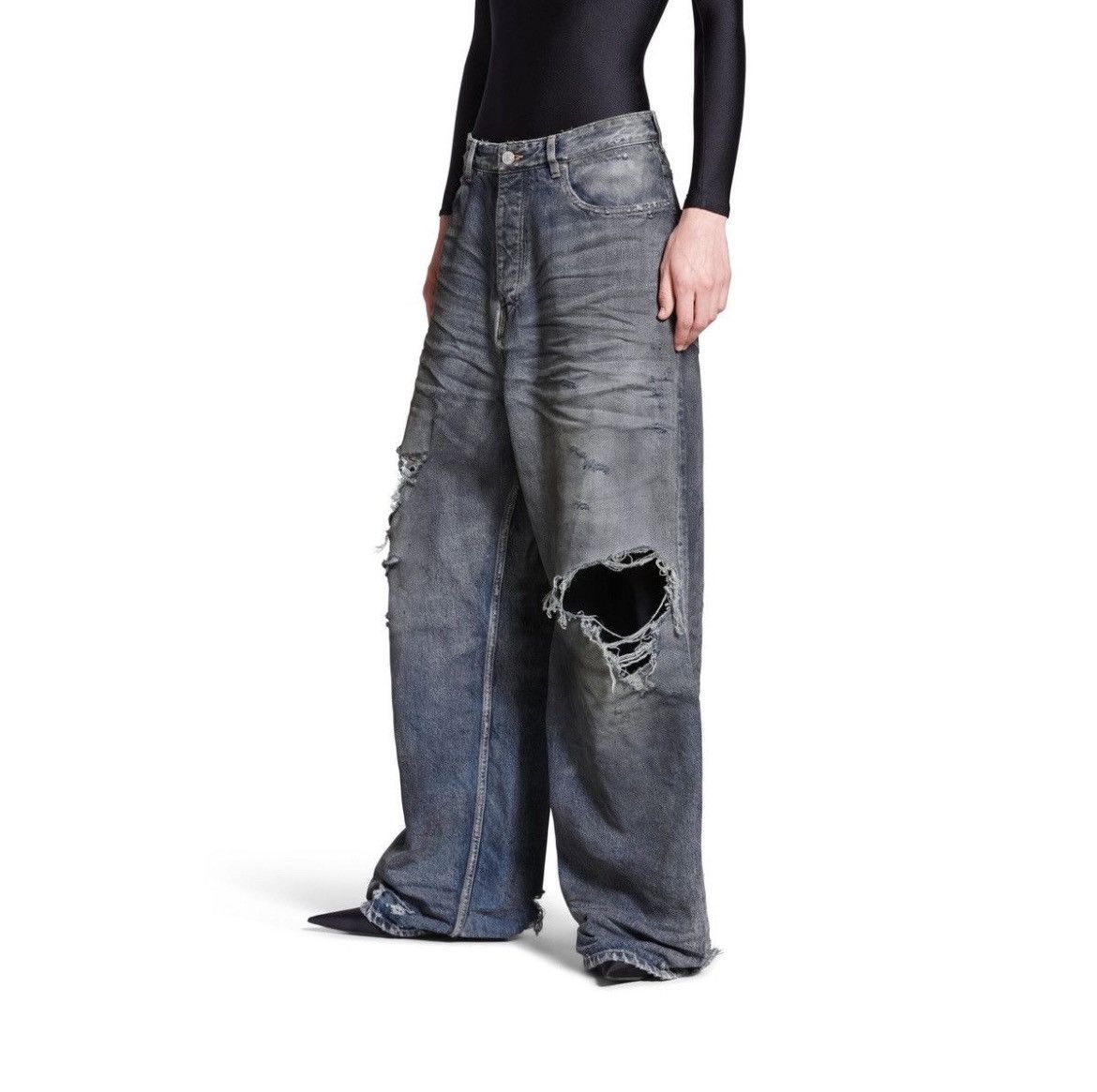 Balenciaga Balenciaga Low Crotch Wide Leg Jeans | Grailed