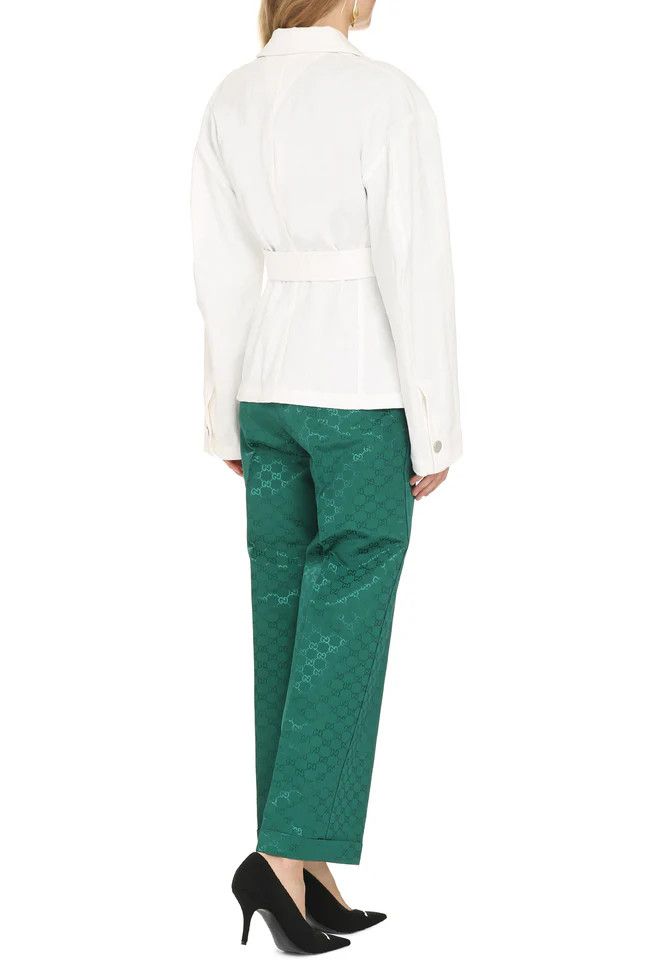 Bottega Veneta o1bcso1str0225 Light Stretch Linen Jacket in Chalk Size L / US 10 / IT 46 - 4 Thumbnail