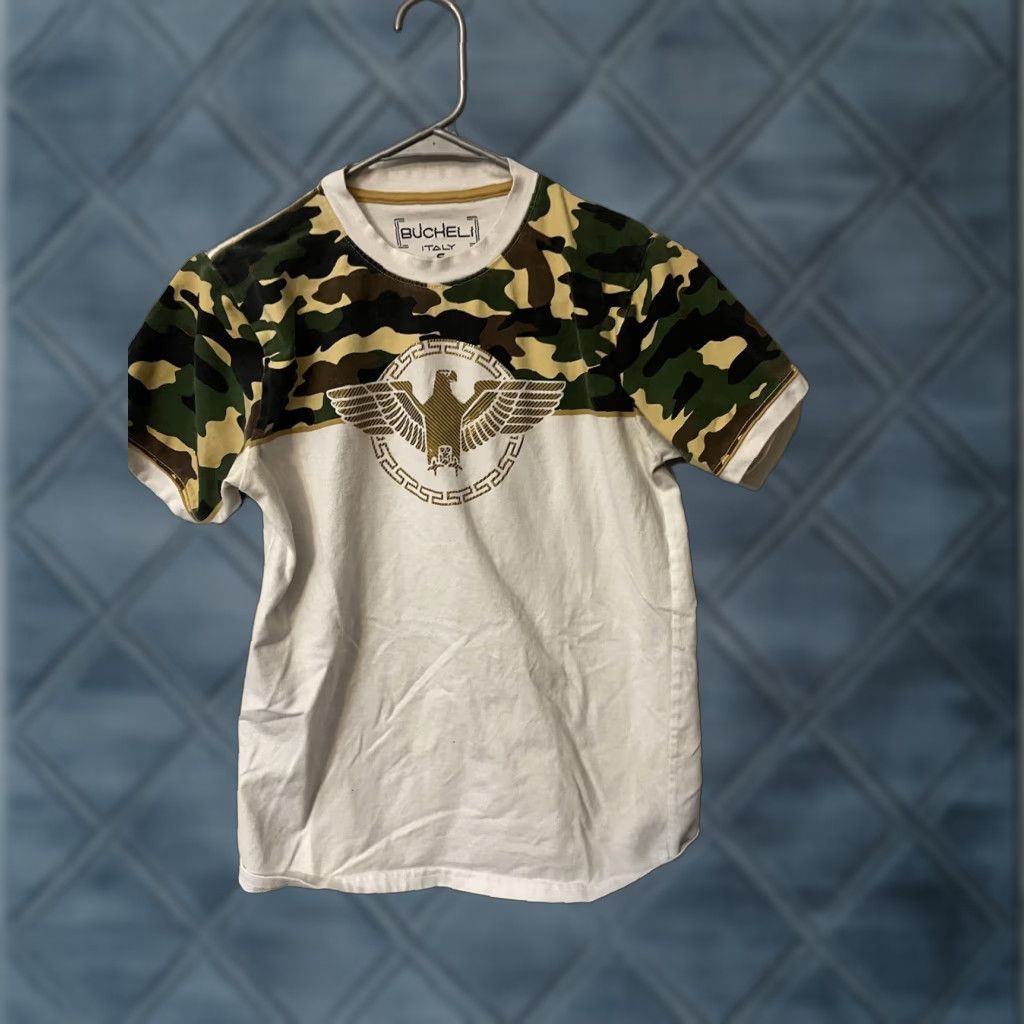 Logo 7 Bucheli Moda Italia T-Shirt Men's Small Embroidered Camo Logo Short Sleeve Size US S / EU 44-46 / 1 - 1 Thumbnail