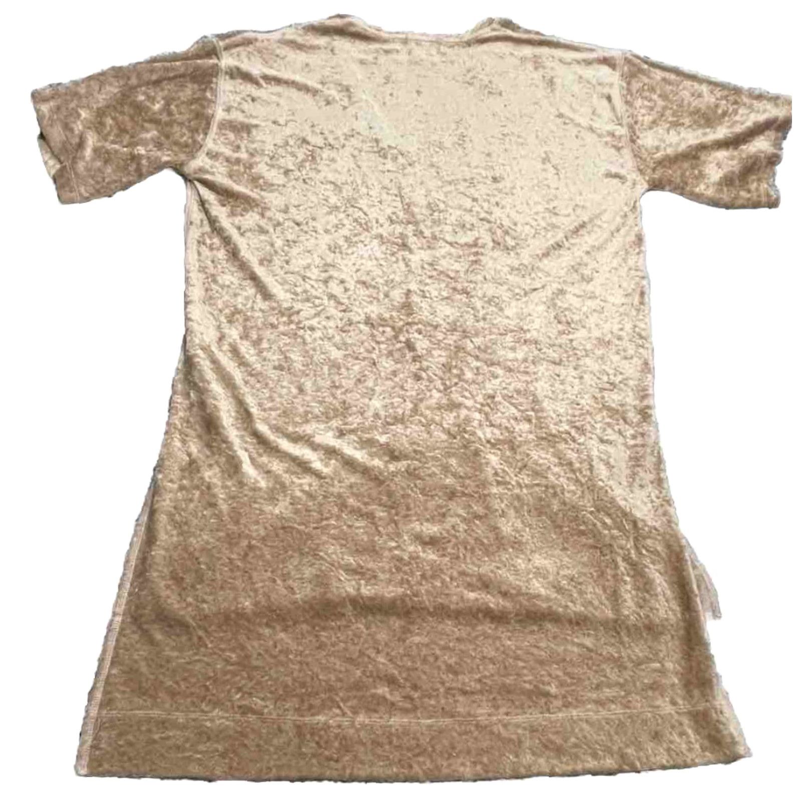 Vintage We The Free by Free People Dress Boho Velvet V Neck XS oversized Women Beige Size XS / US 0-2 / IT 36-38 - 7 Thumbnail