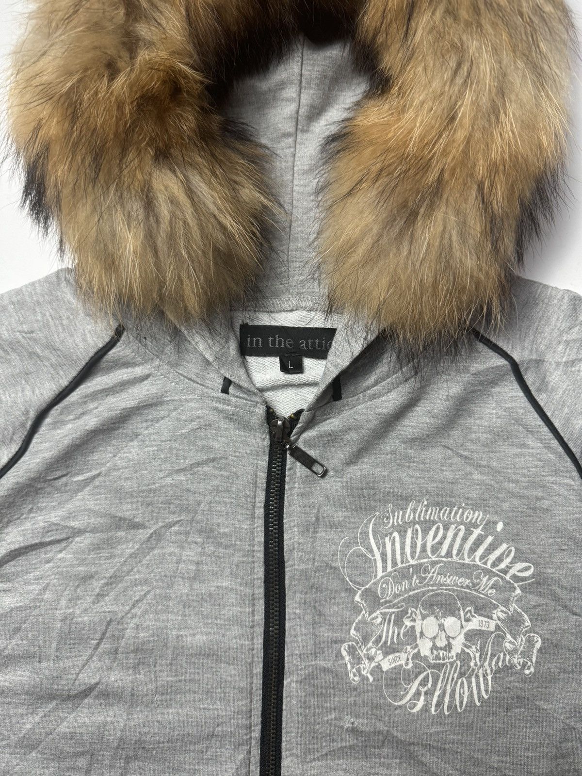 Hysteric Glamour × If Six Was Nine × Japanese Brand Fur Hoodie In The Attic Skulls Distressed Size US M / EU 48-50 / 2 - 6 Thumbnail