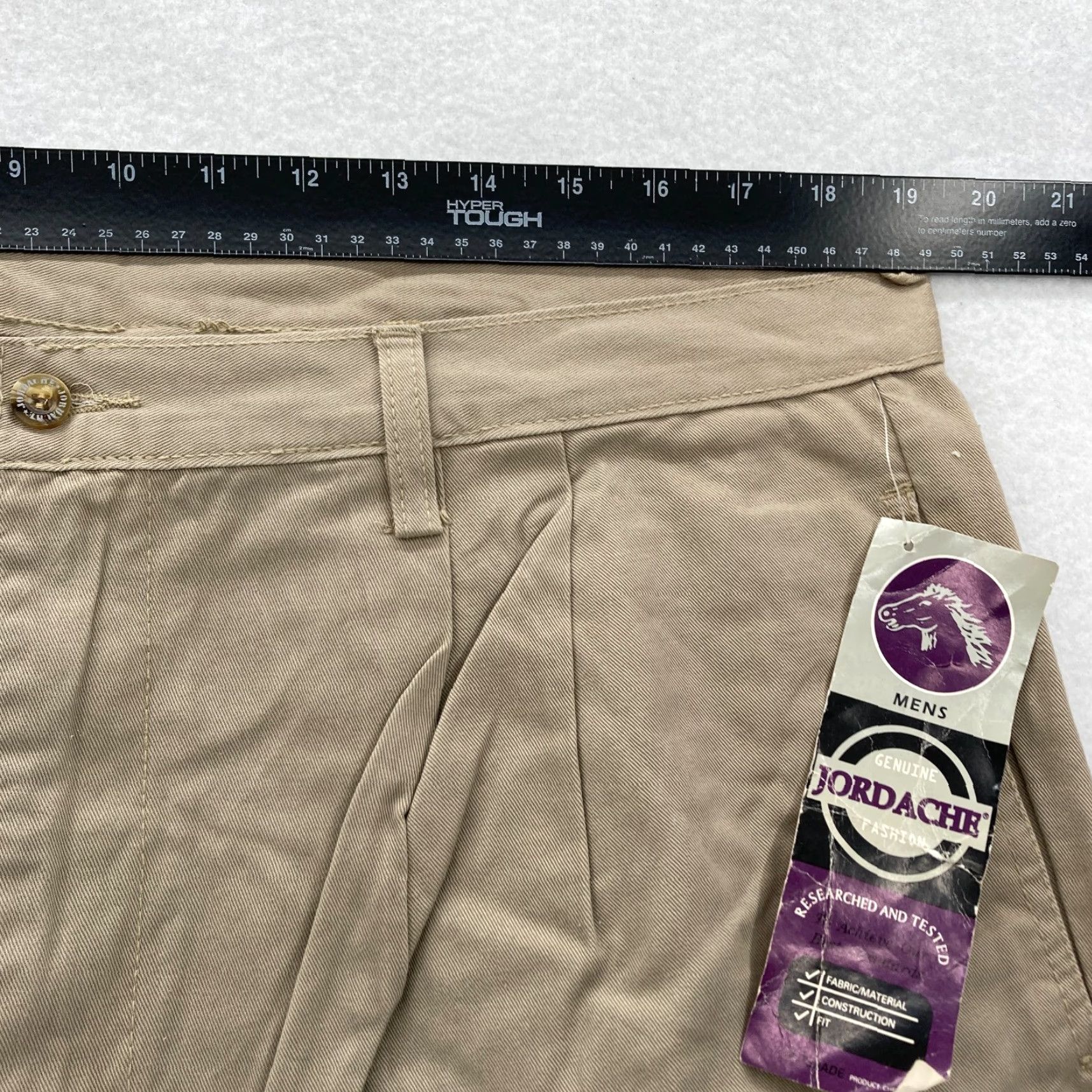 Jordache VINTAGE Jordache Urban Fatigues Chino Pants Mens 38x34 Beige Relaxed Taper NWT Size US 38 / EU 54 - 6 Thumbnail